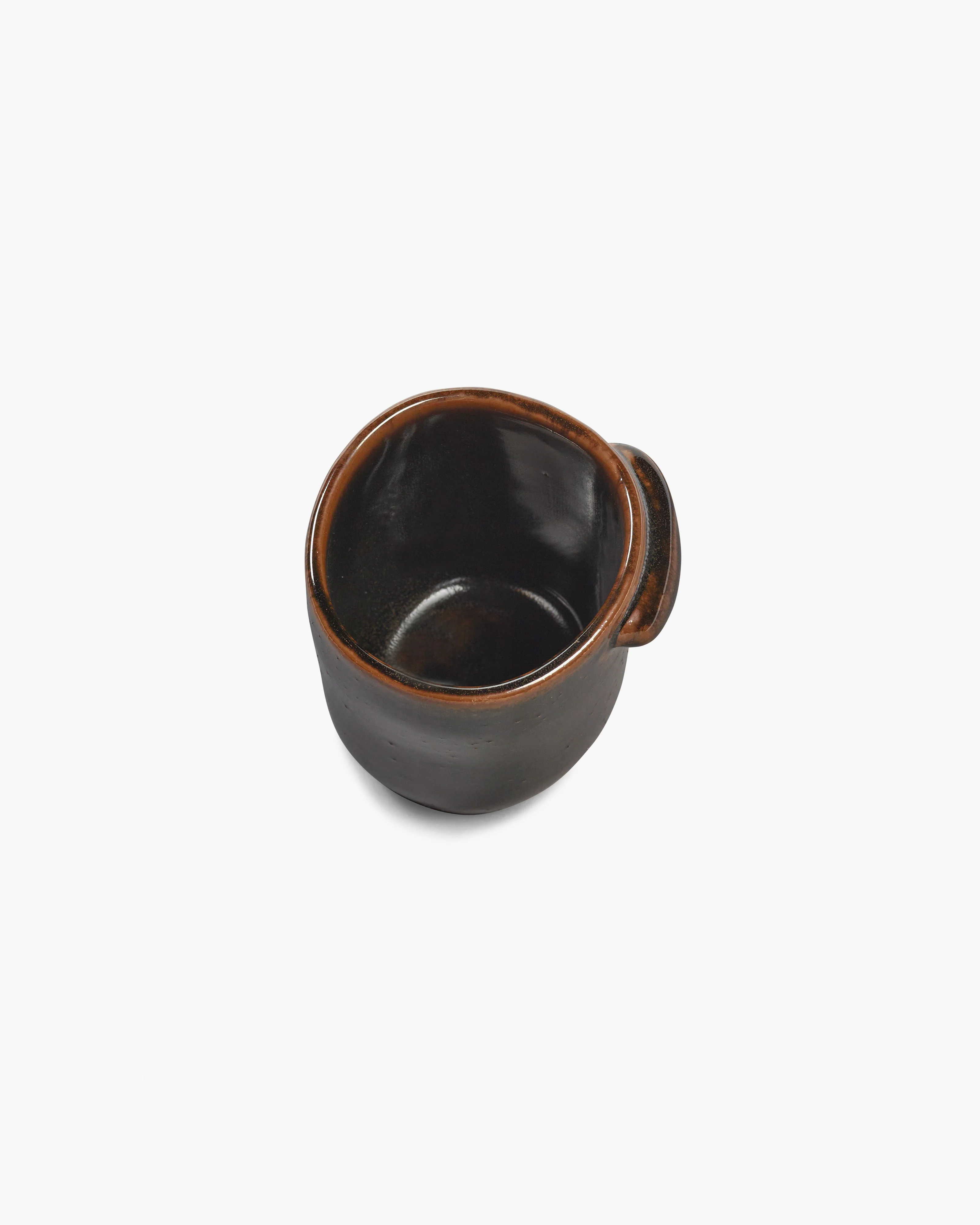 Mug without handle dark brown Out of lines - Image 3