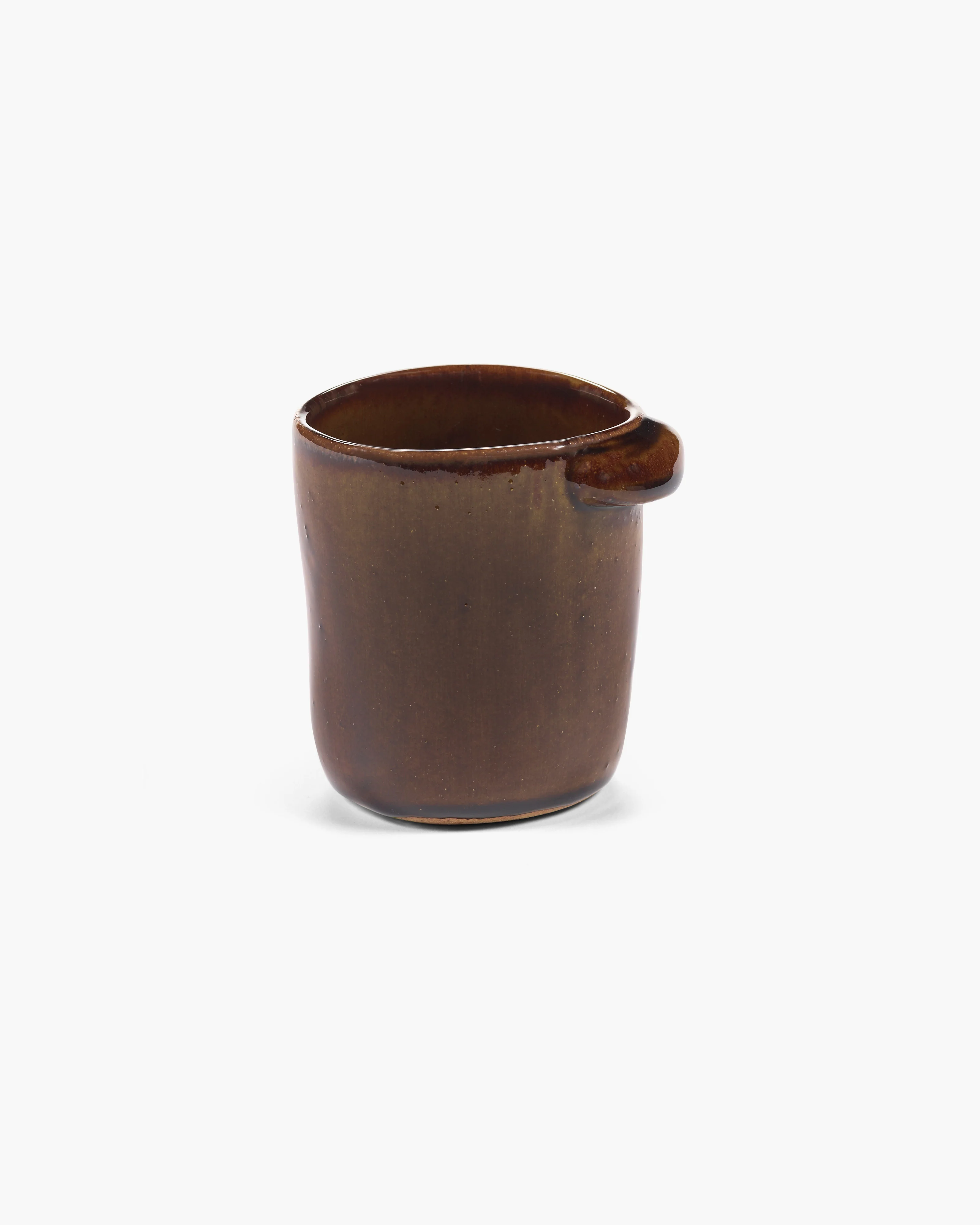 Mug without handle ocher Out of lines