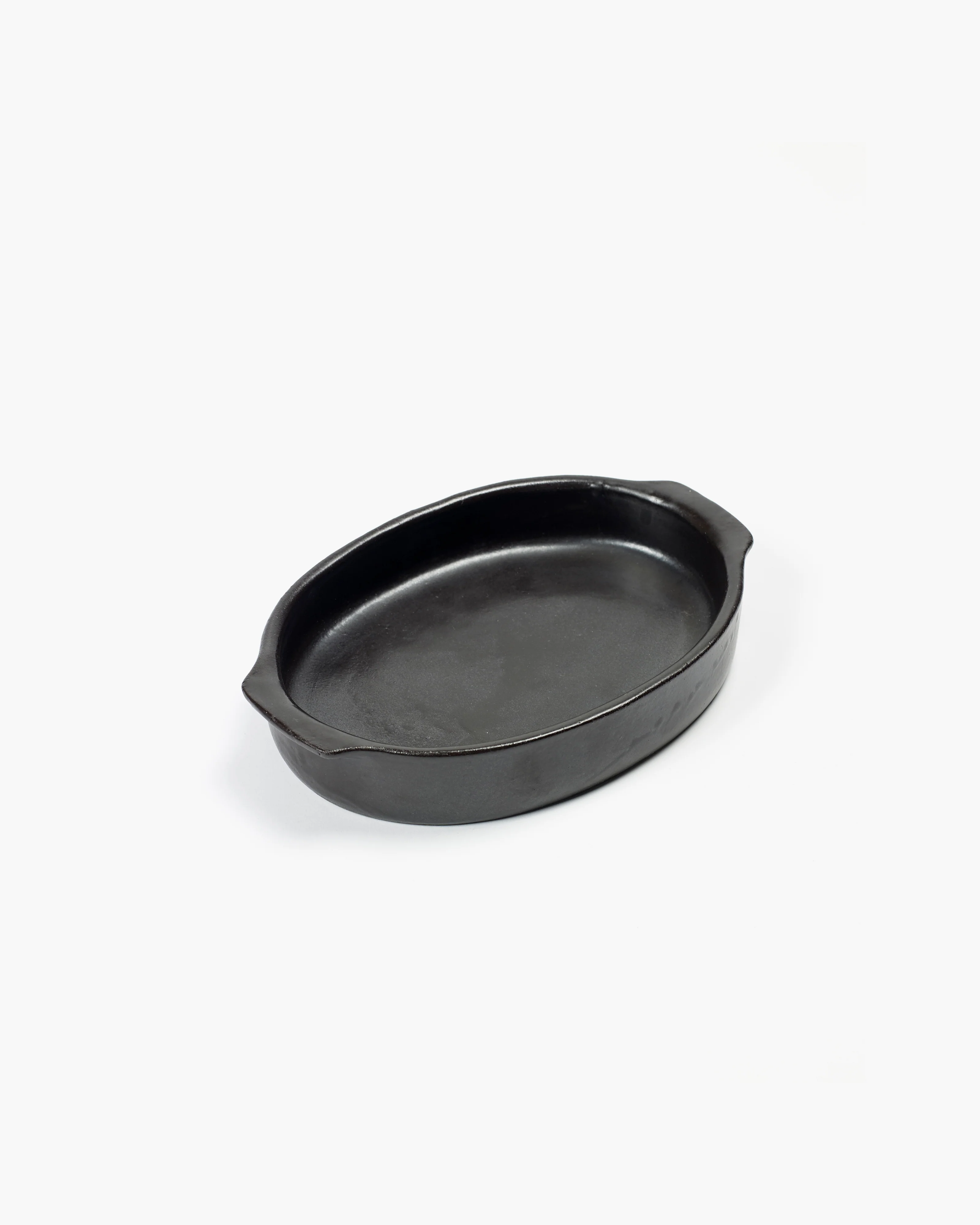 Oval oven/serving dish S black Pure
