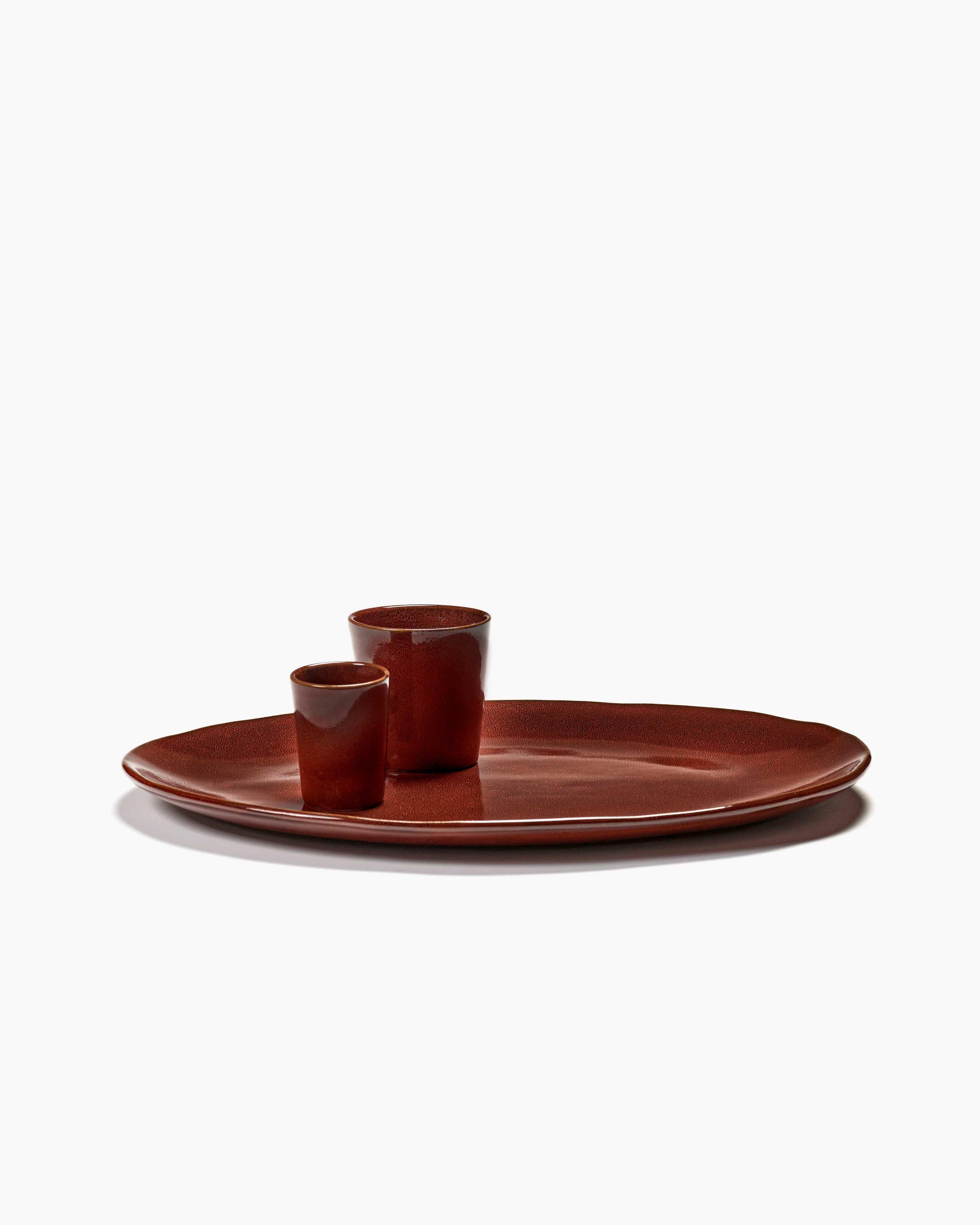 Oval plate venetian red La Mère - Image 3