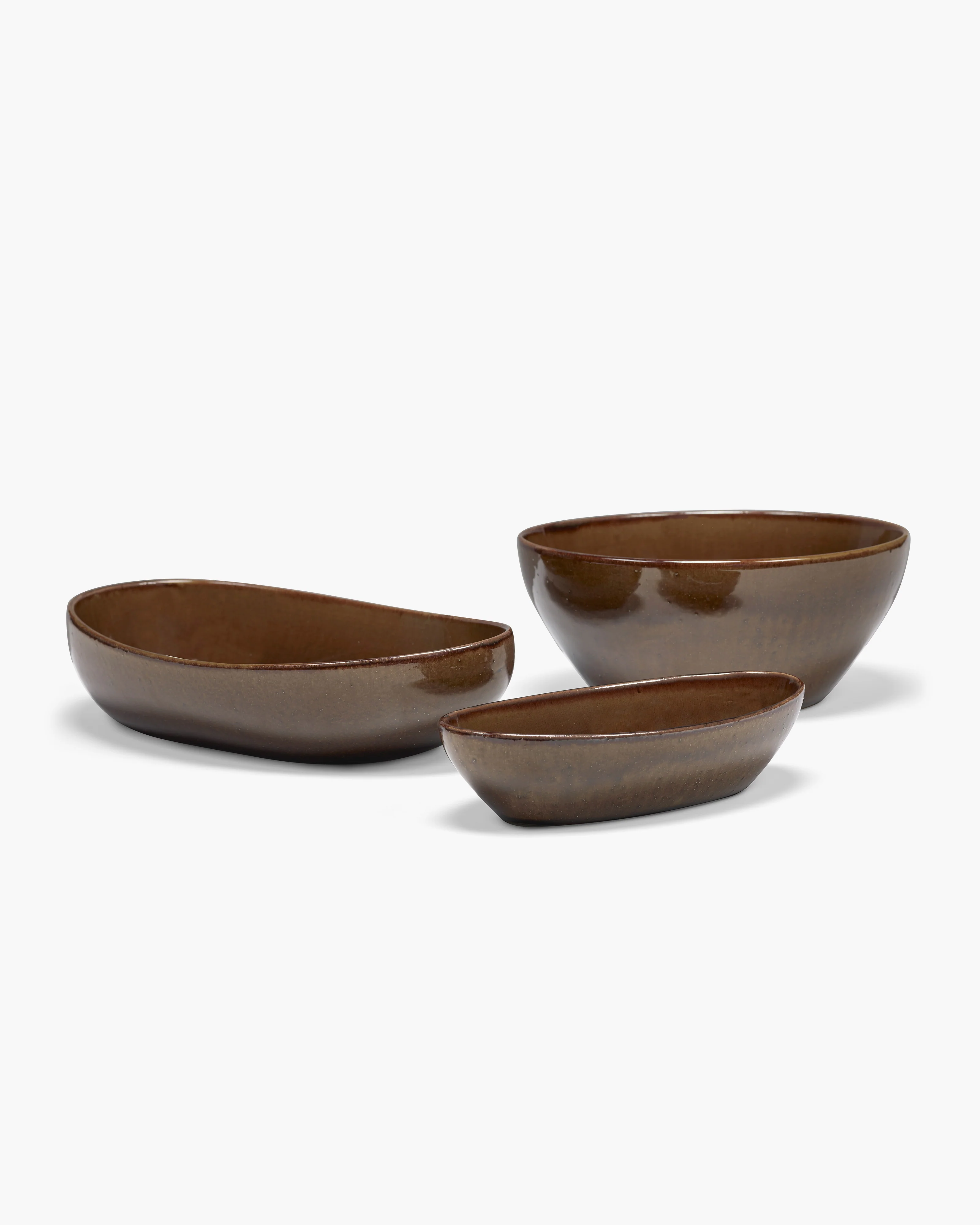 Oval serving bowl ocher Out of lines - Image 6