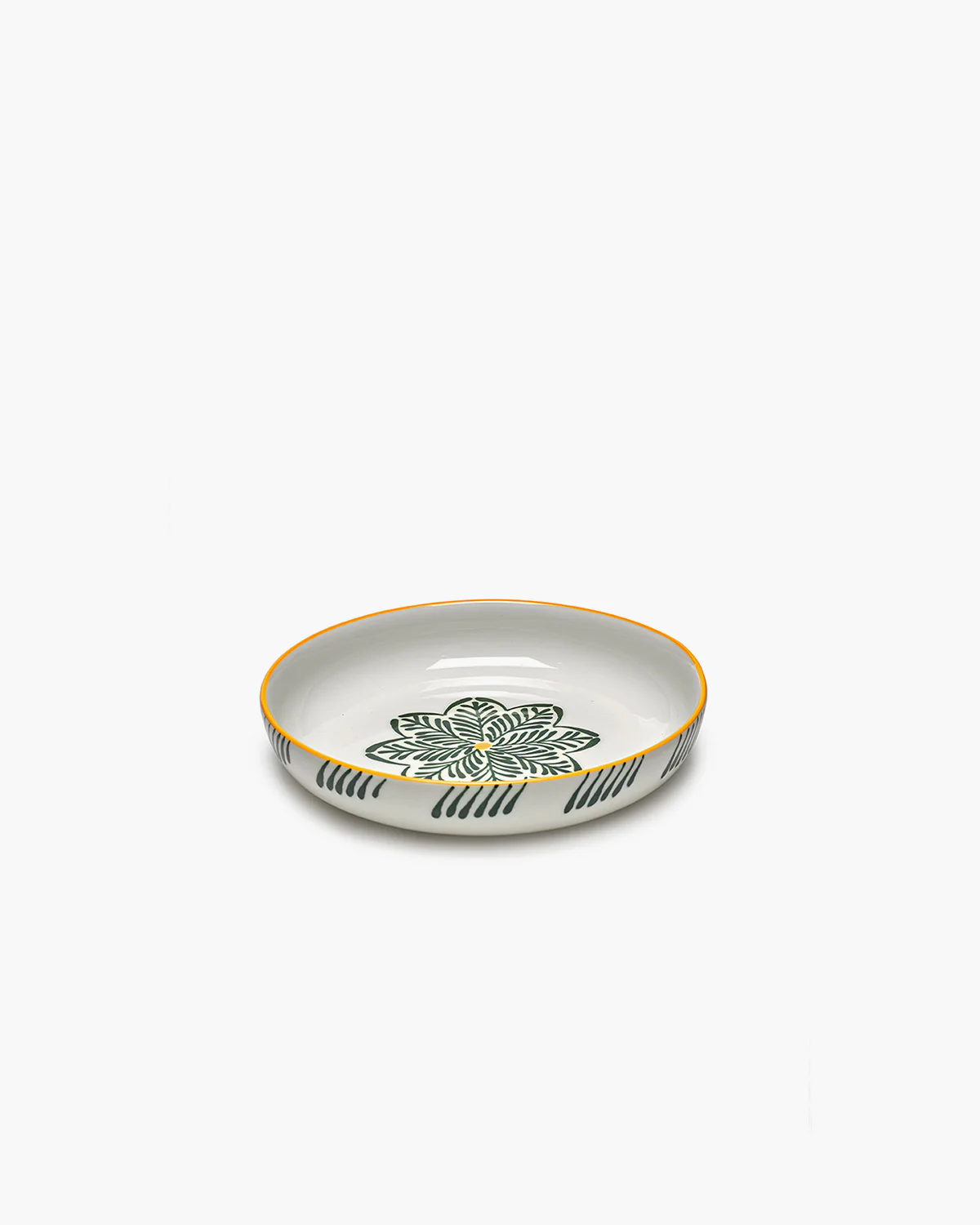 Pasta plate yellow - green Bazaar