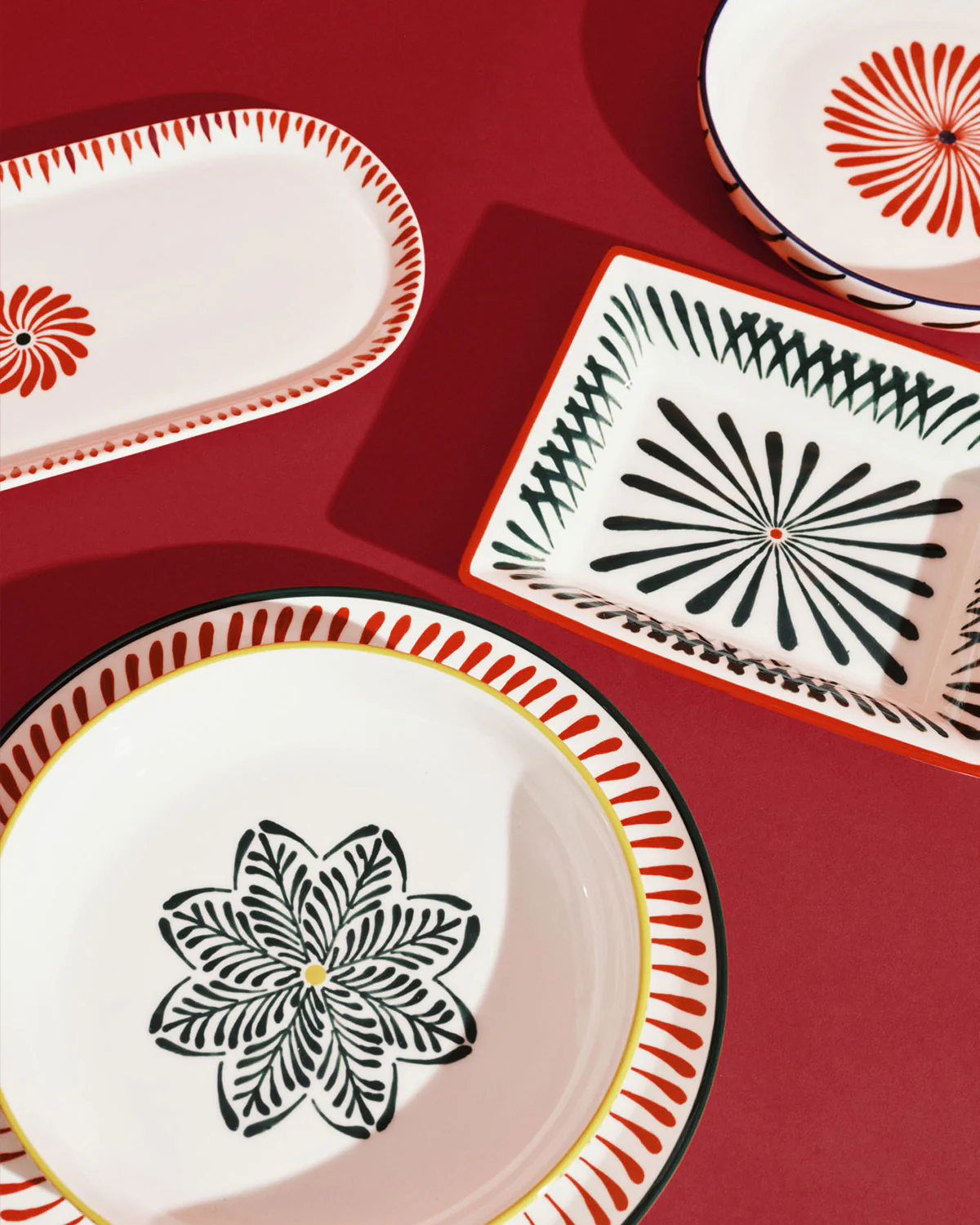 Pasta plate yellow - green Bazaar - Image 2
