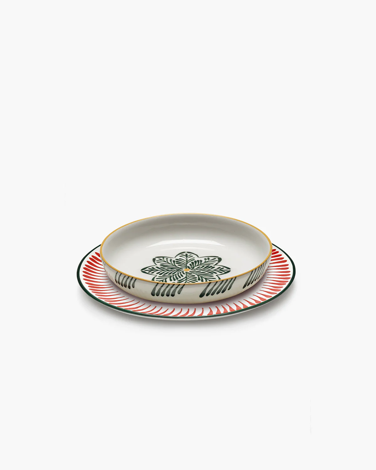 Pasta plate yellow - green Bazaar - Image 6