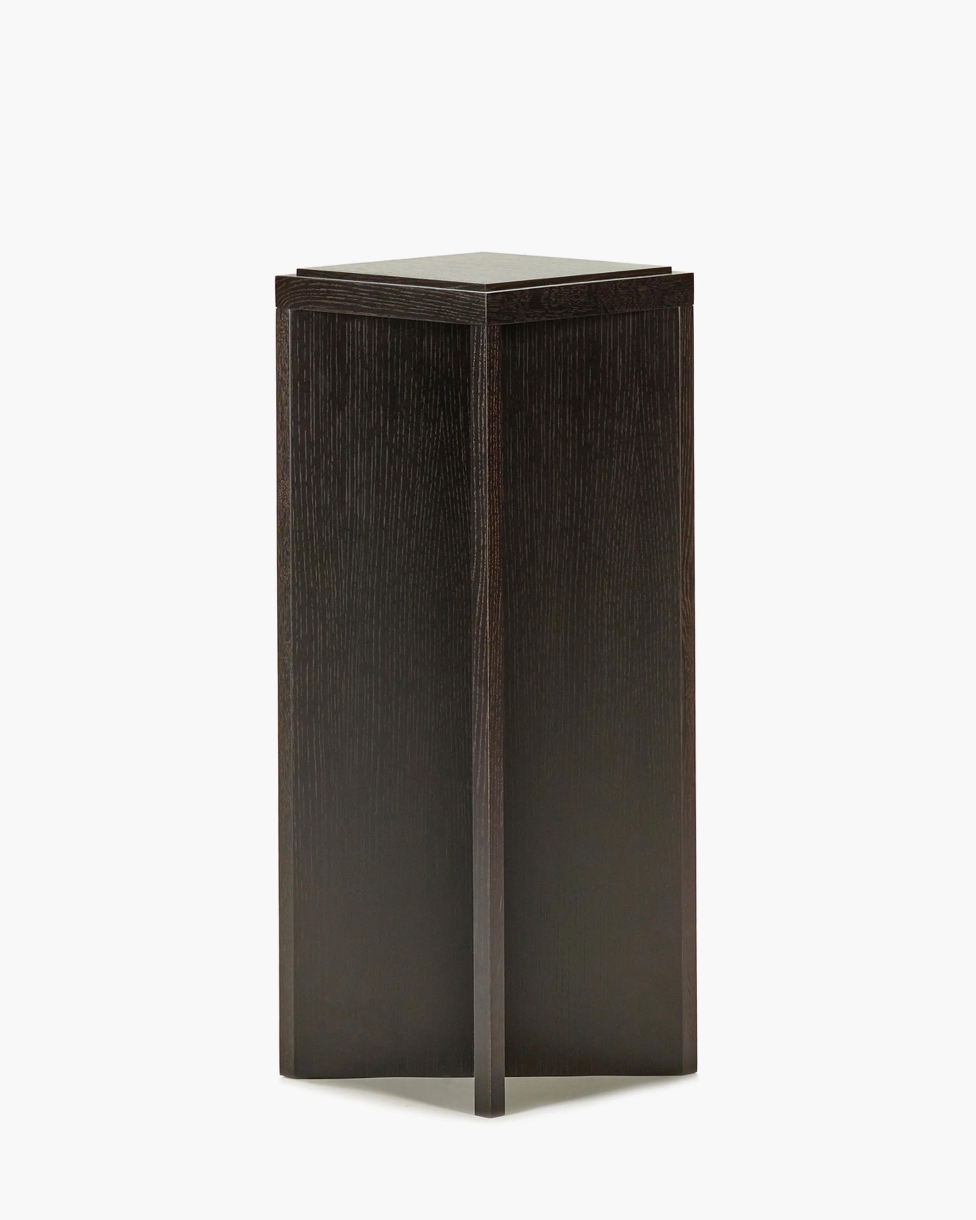 Pedestal oak stained brown Kubé 5 - Image 2