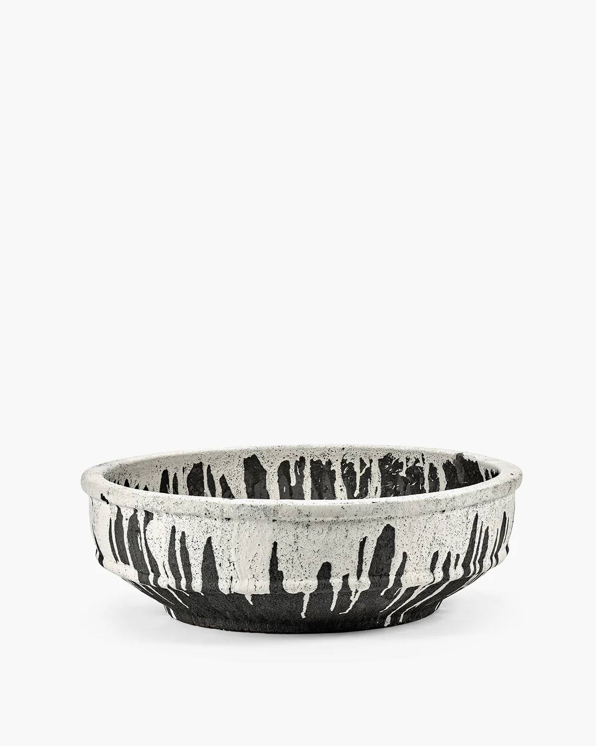 Planter bowl 02 L off-white/dark brown Dune