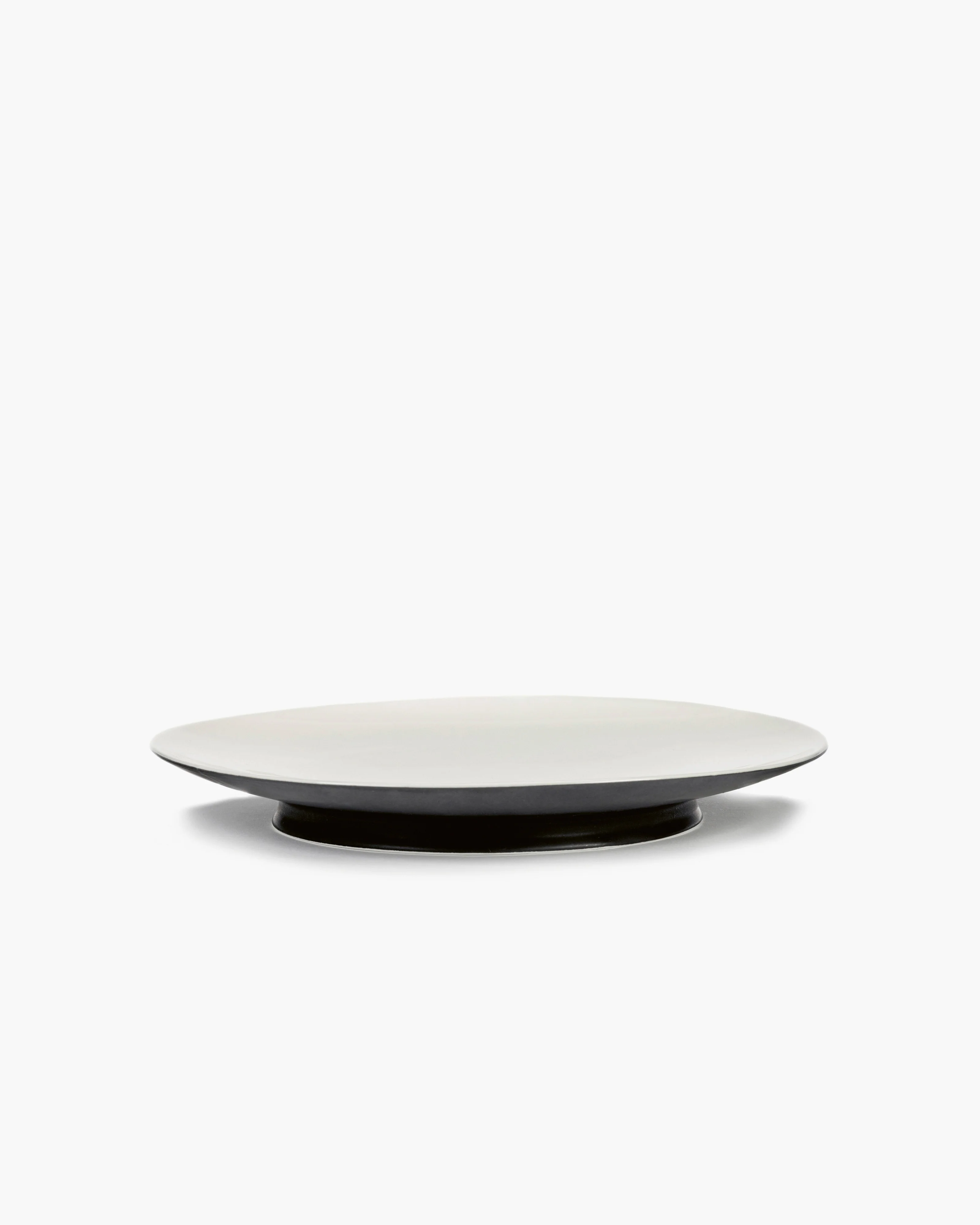 Dinner plate black/off-white Ra