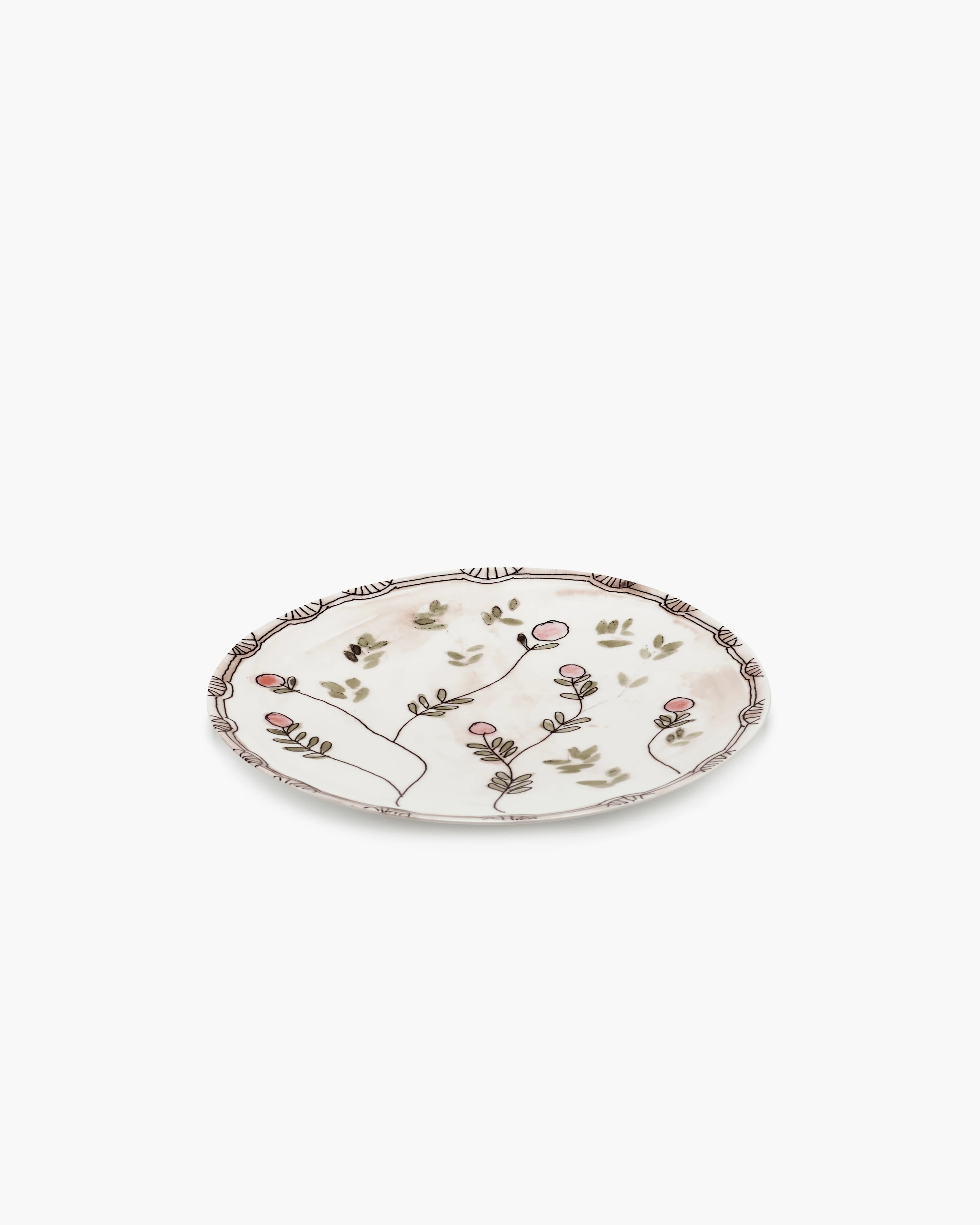 Dinner plate Mirtillo nude Midnight Flowers