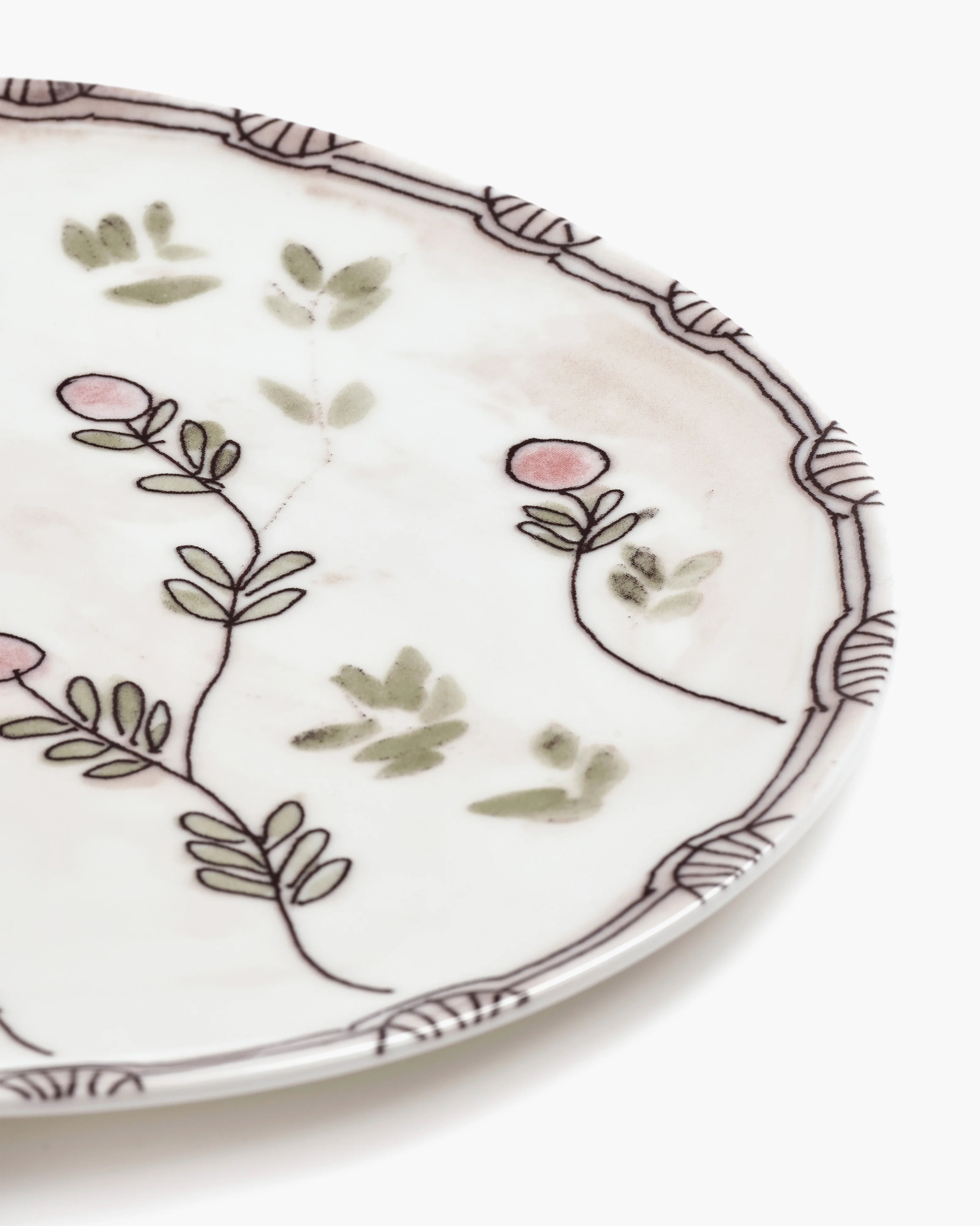 Dinner plate Mirtillo nude Midnight Flowers - Image 4