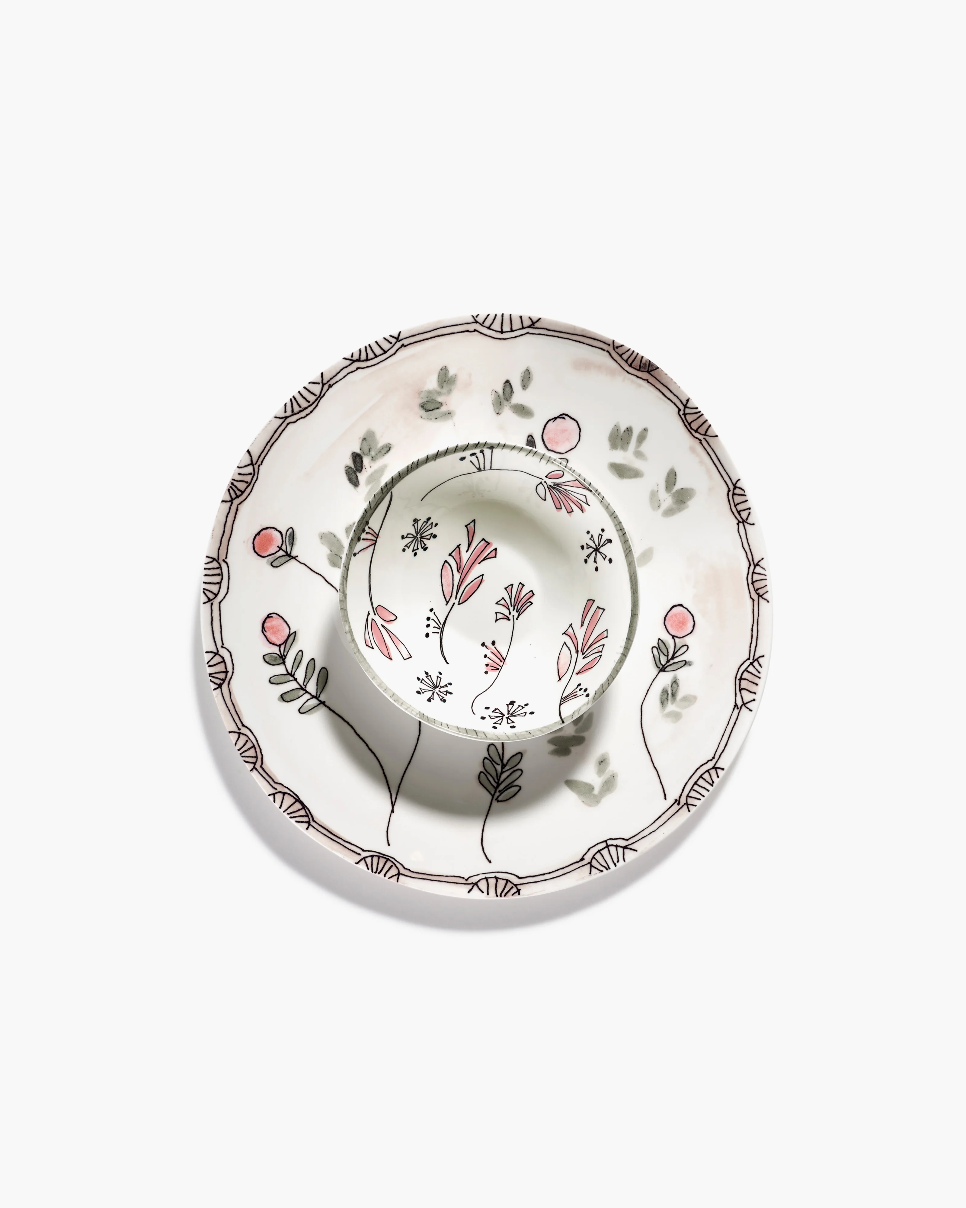 Dinner plate Mirtillo nude Midnight Flowers - Image 5