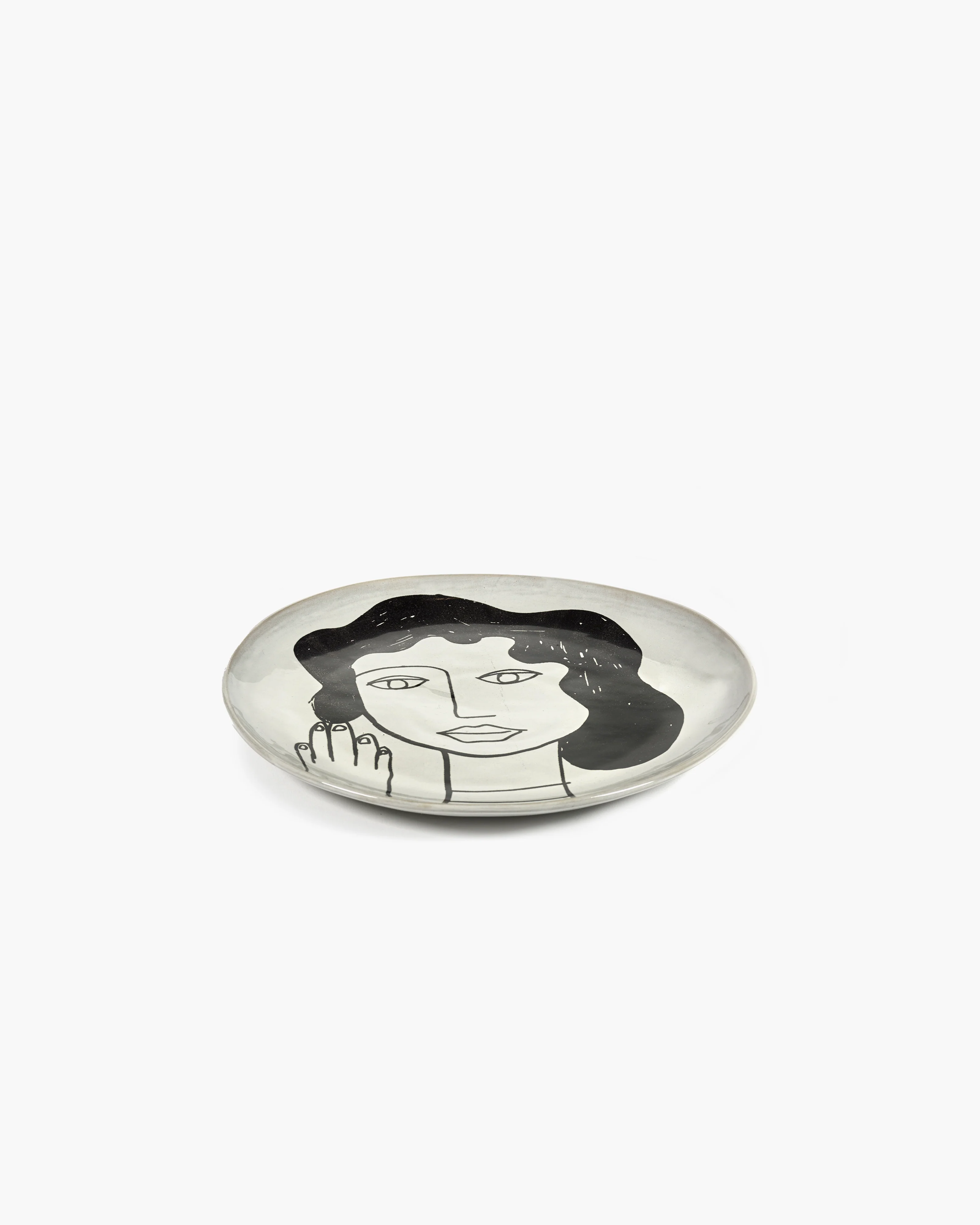 Starter plate off-white - black La Mère