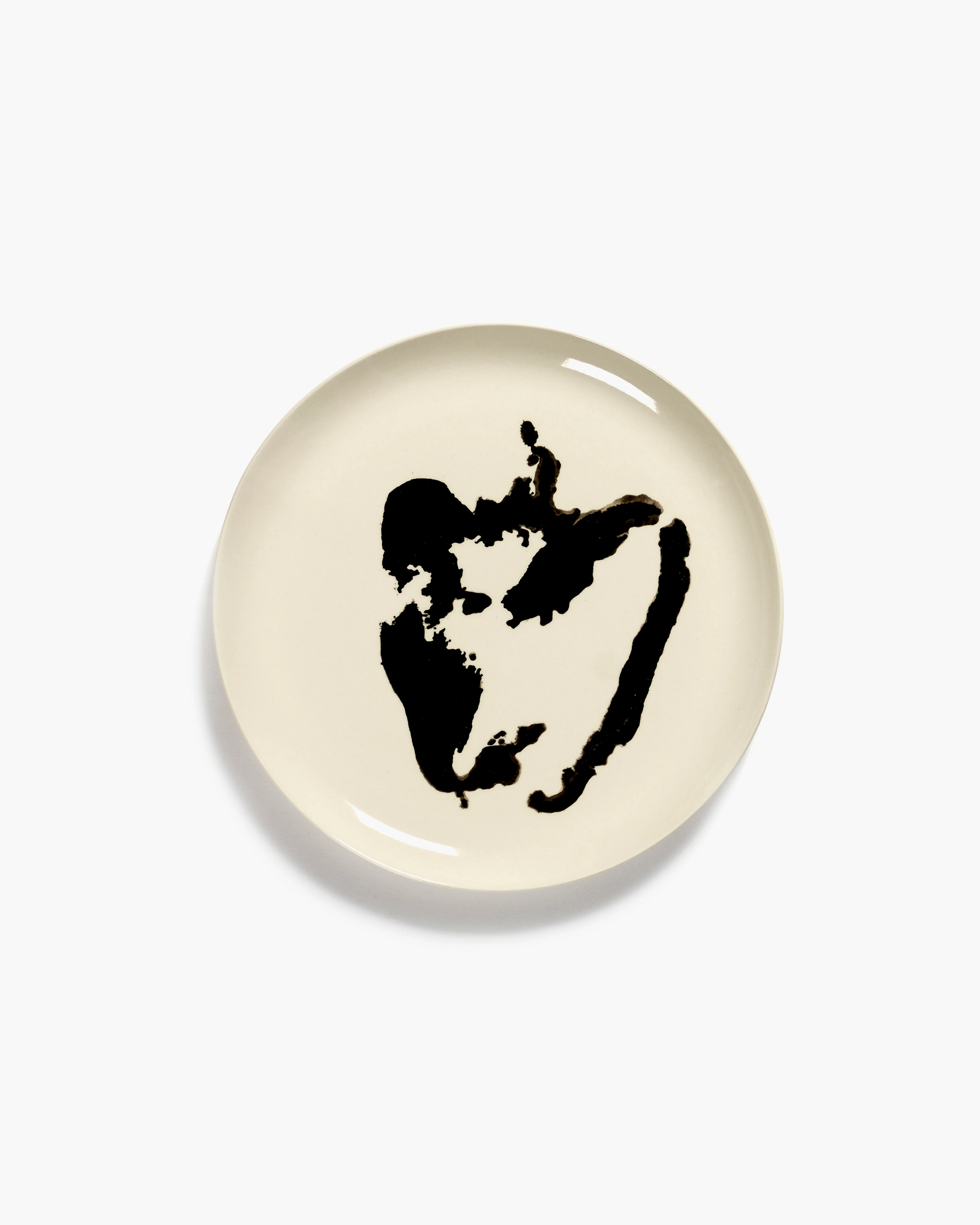Dinner plate white - black pepper Feast