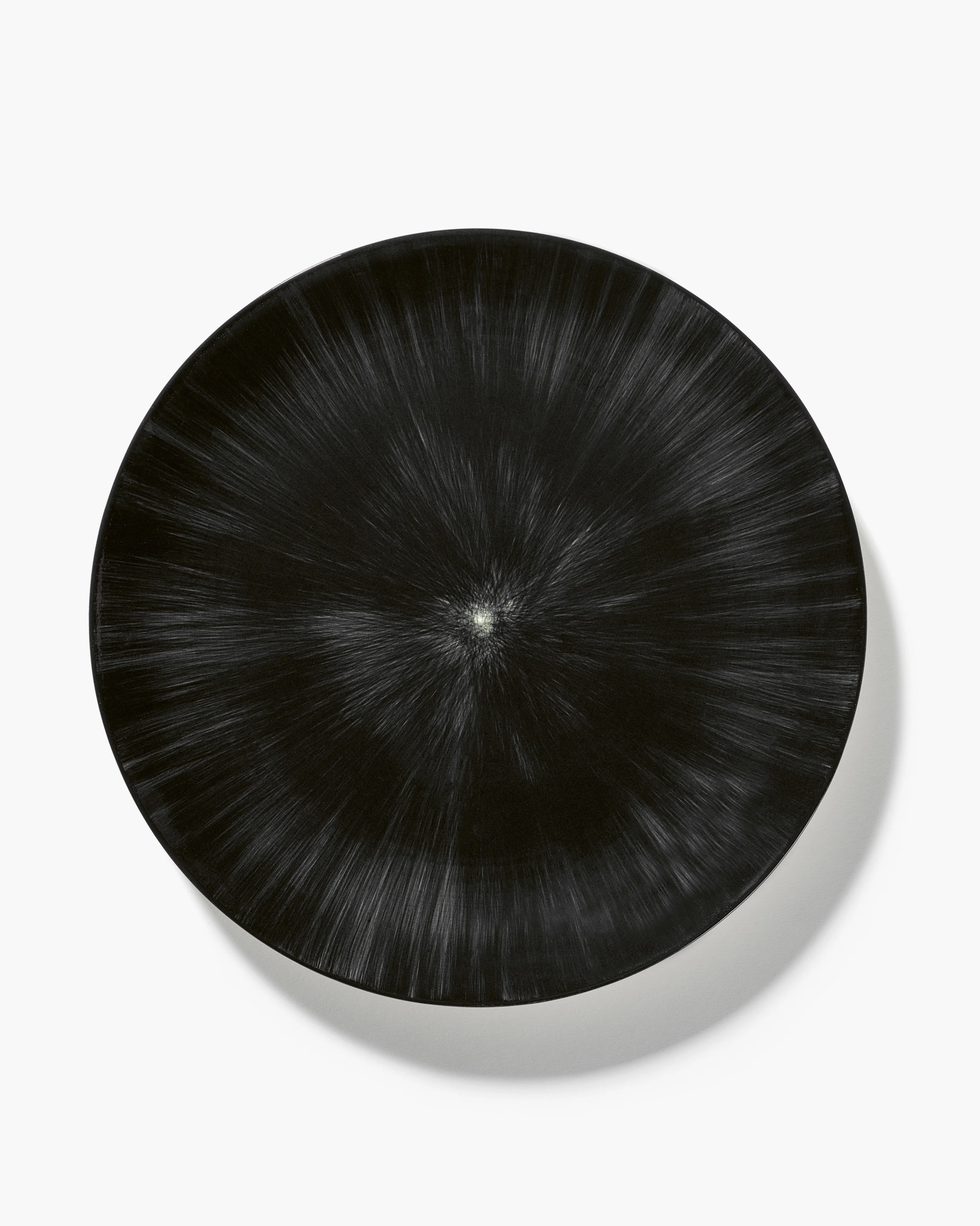 Dinner plate white/black variation 6 Dé
