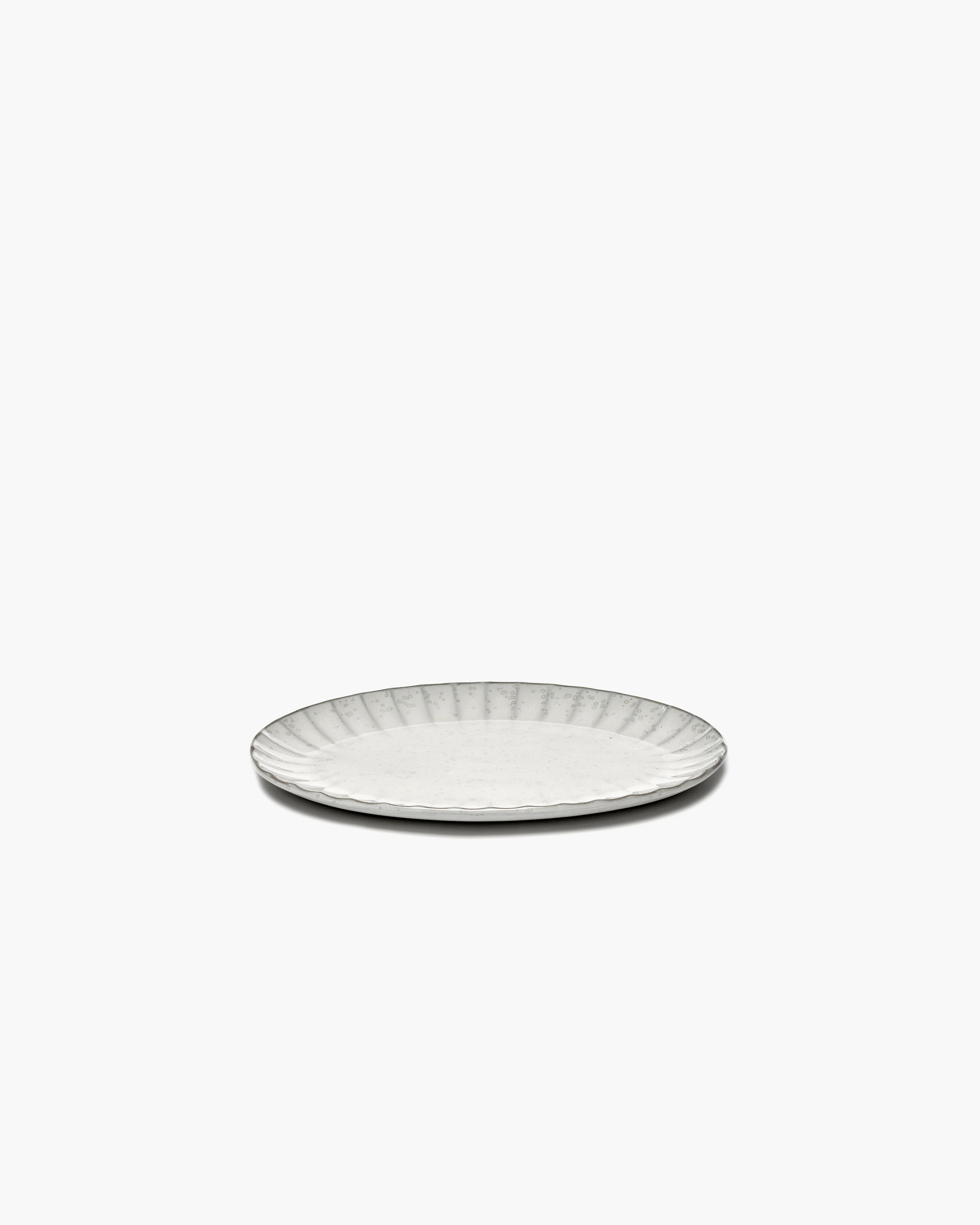 Plate oval L white Inku