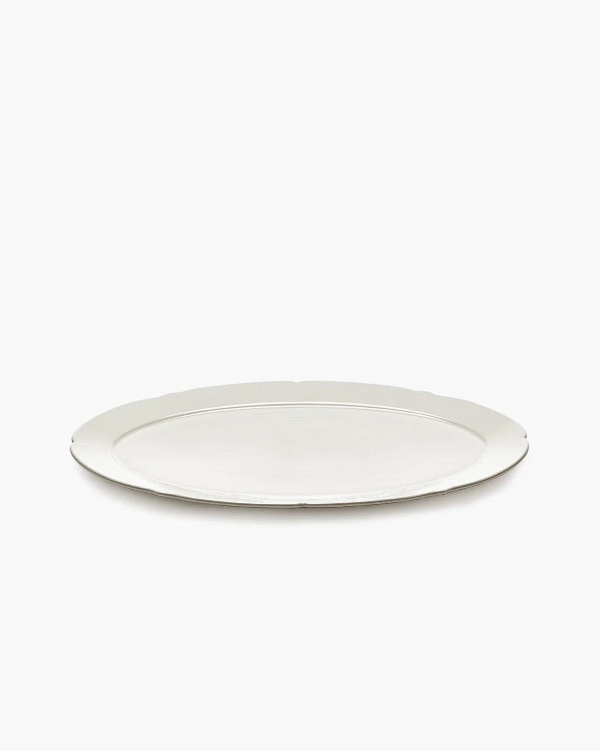 Plate oval L white Silhouette