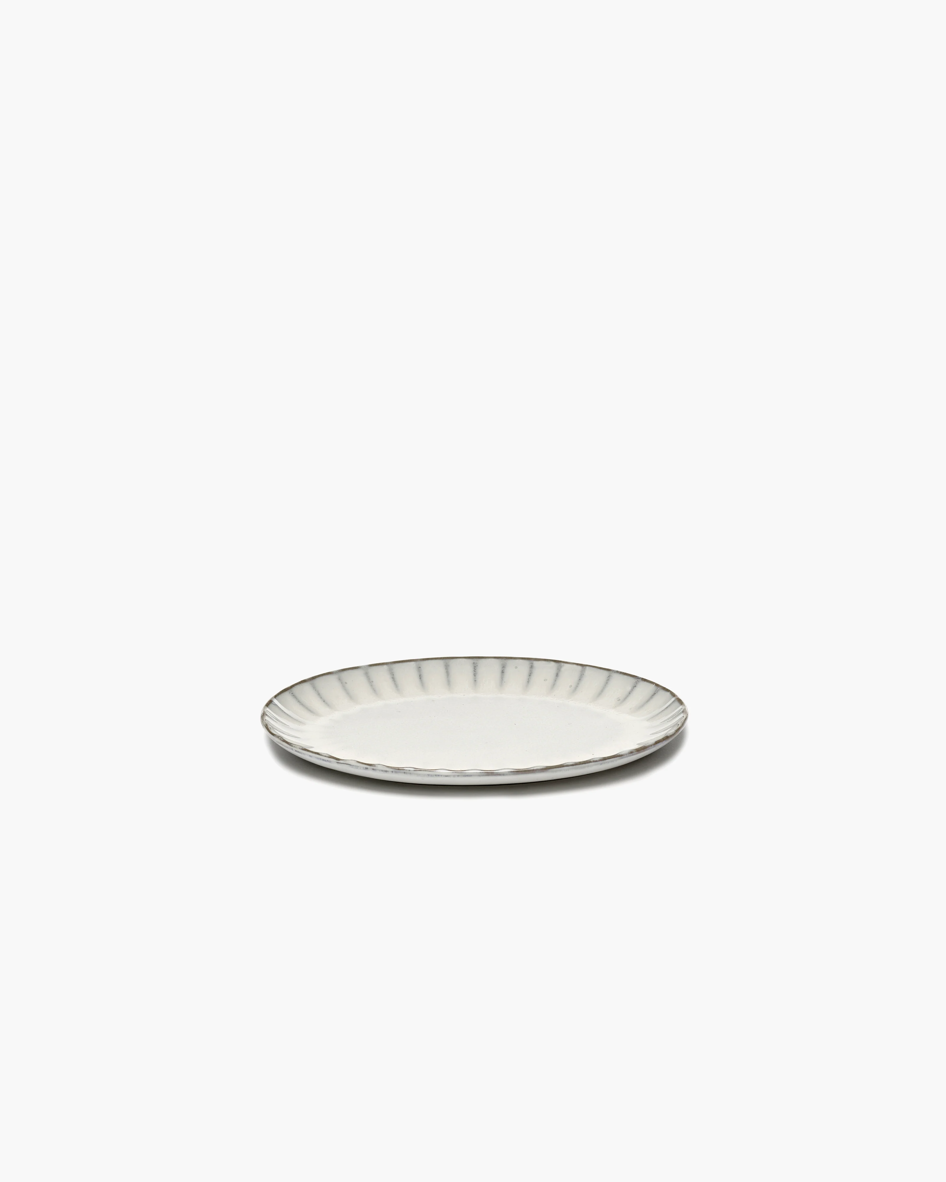 Plate oval S white Inku