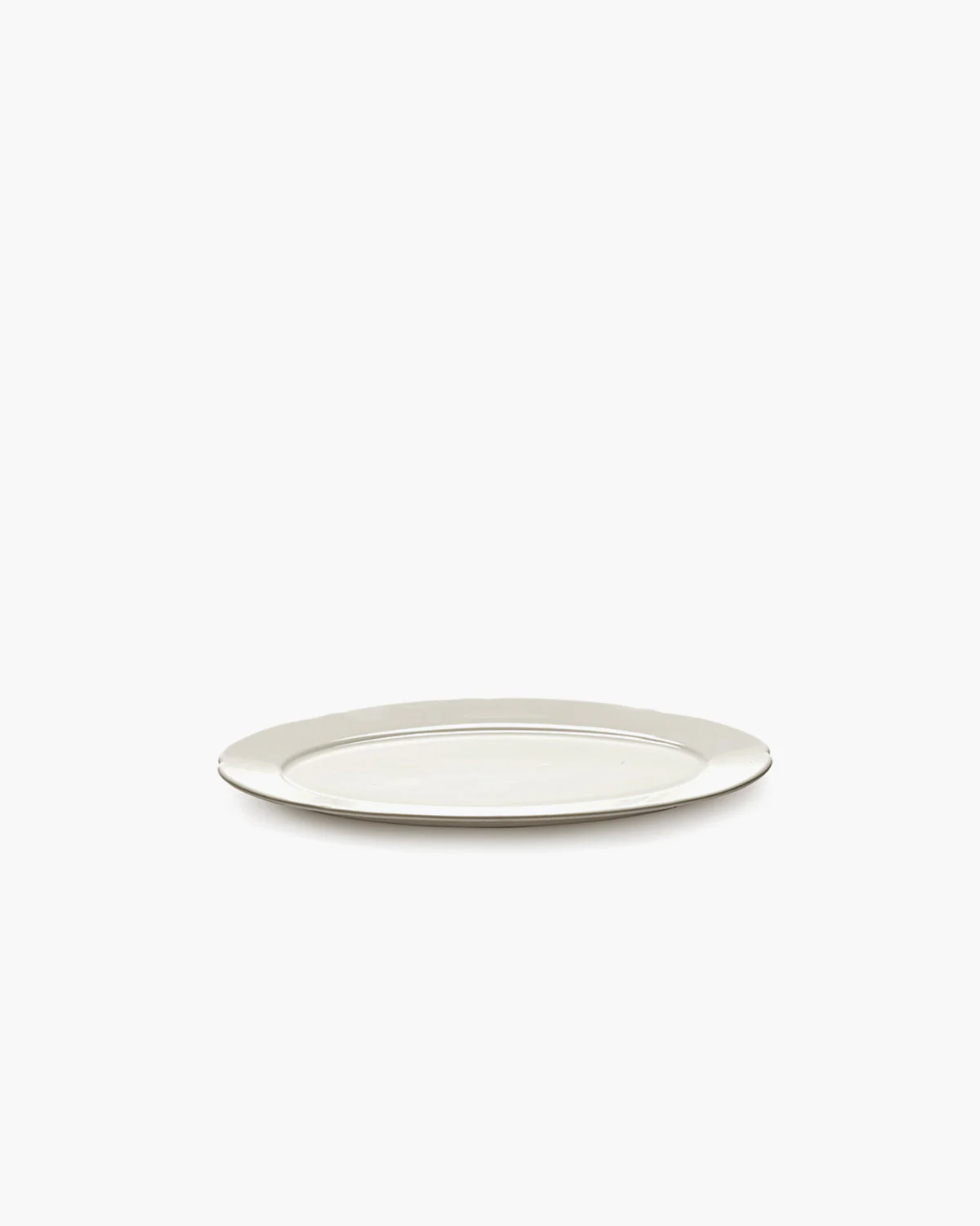Plate oval S white Silhouette