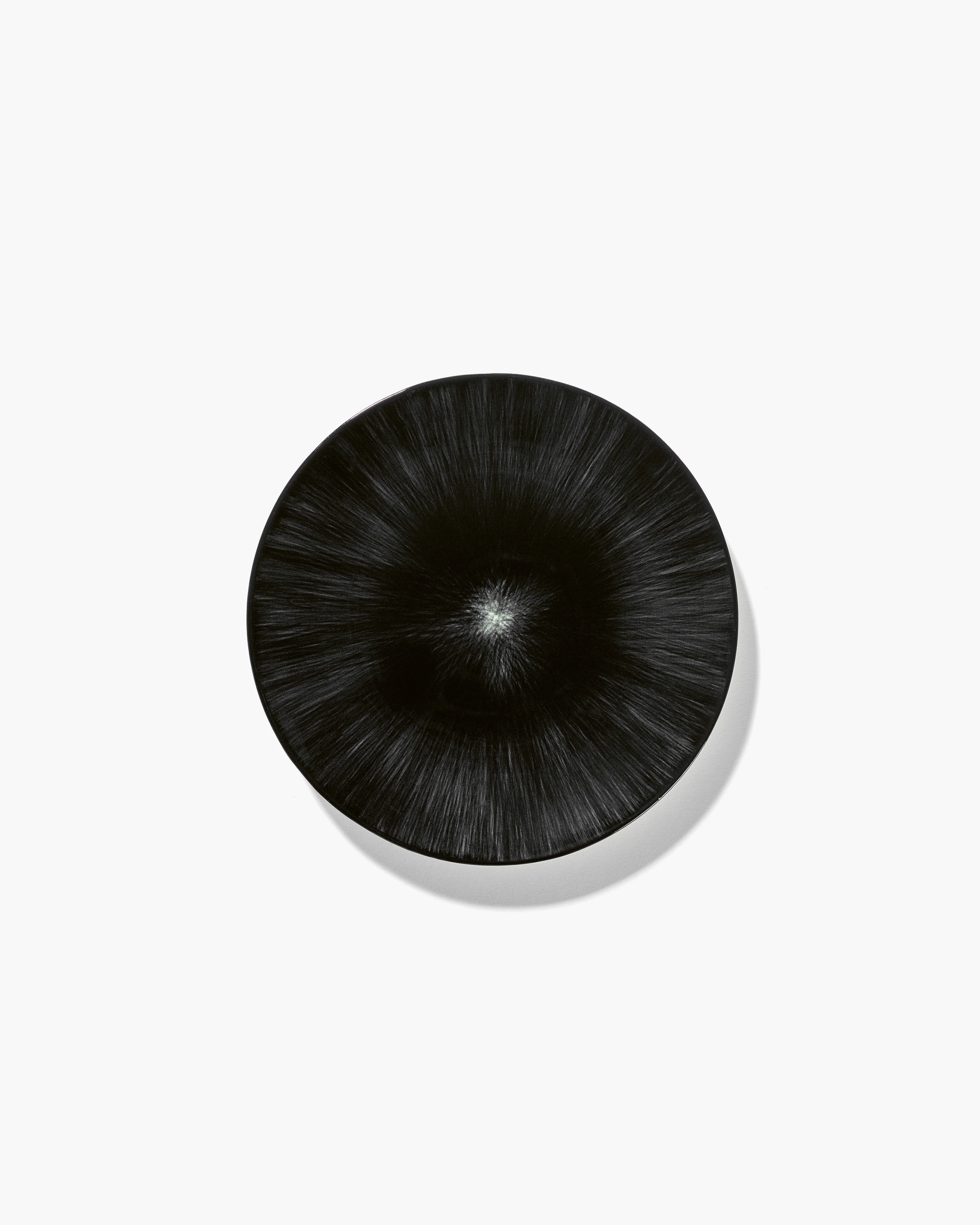 Breakfast plate white/black variation 6 Dé