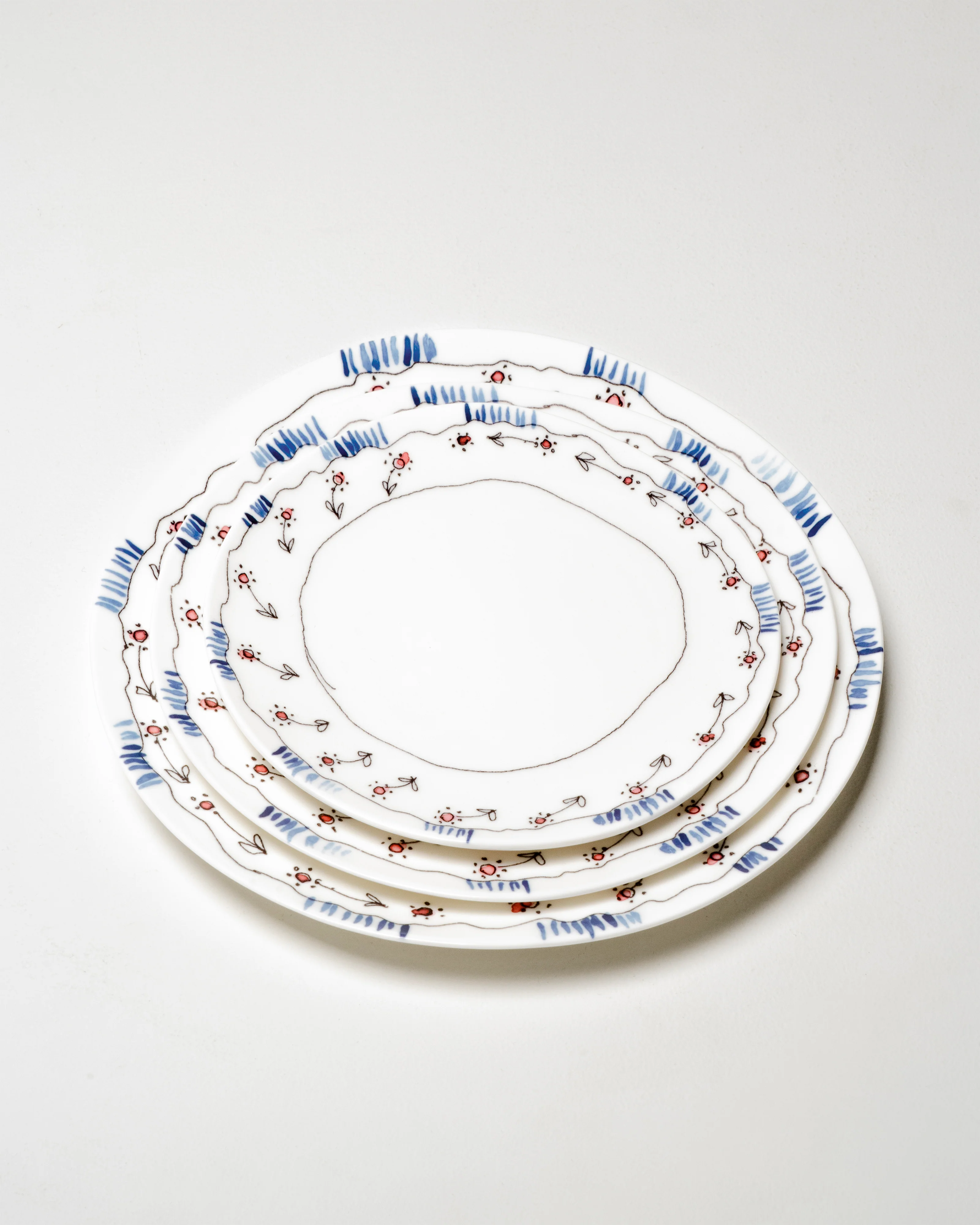 Breakfast plate Anemone milk Midnight Flowers - Image 2