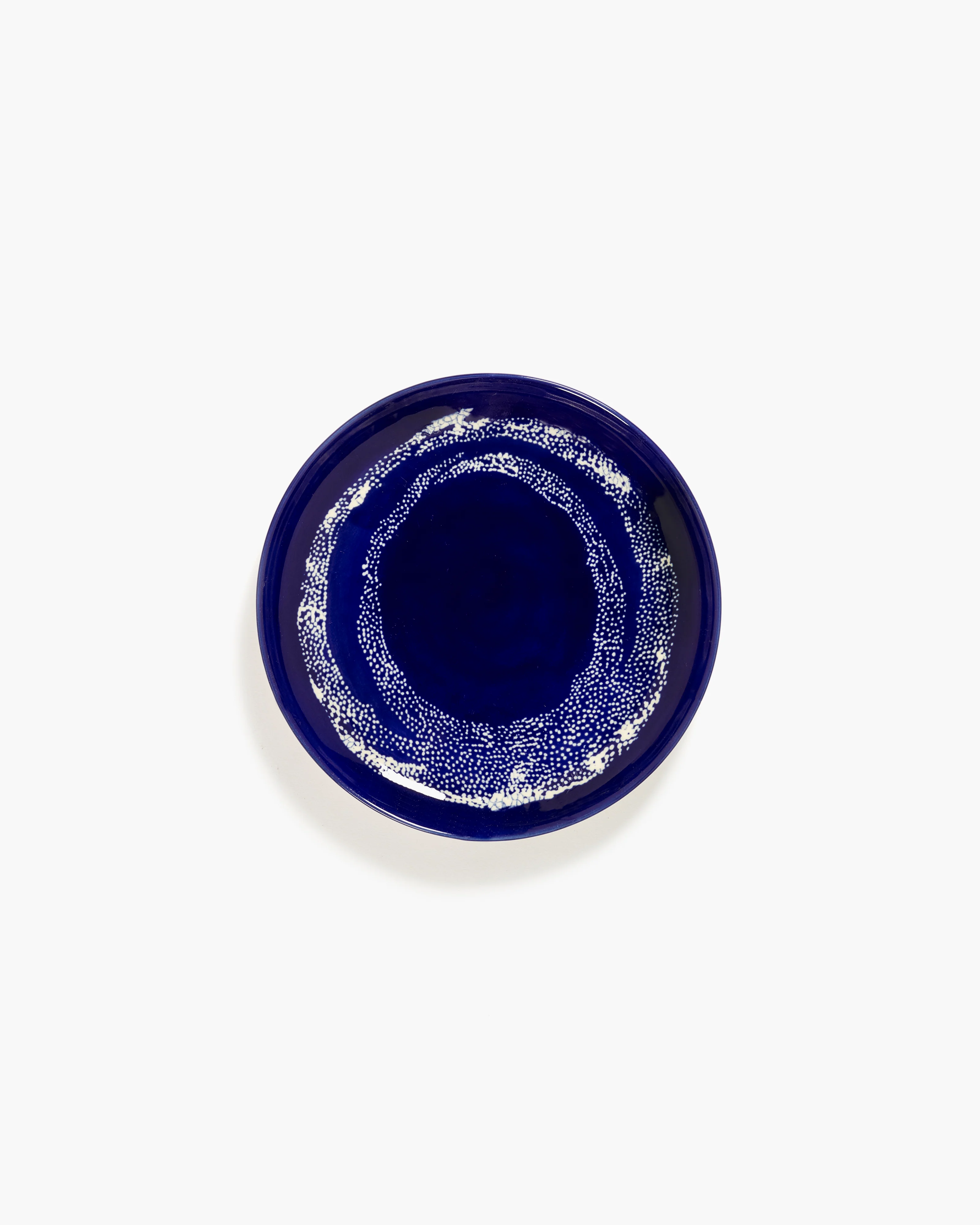 Breakfast plate dark blue - white dots Feast