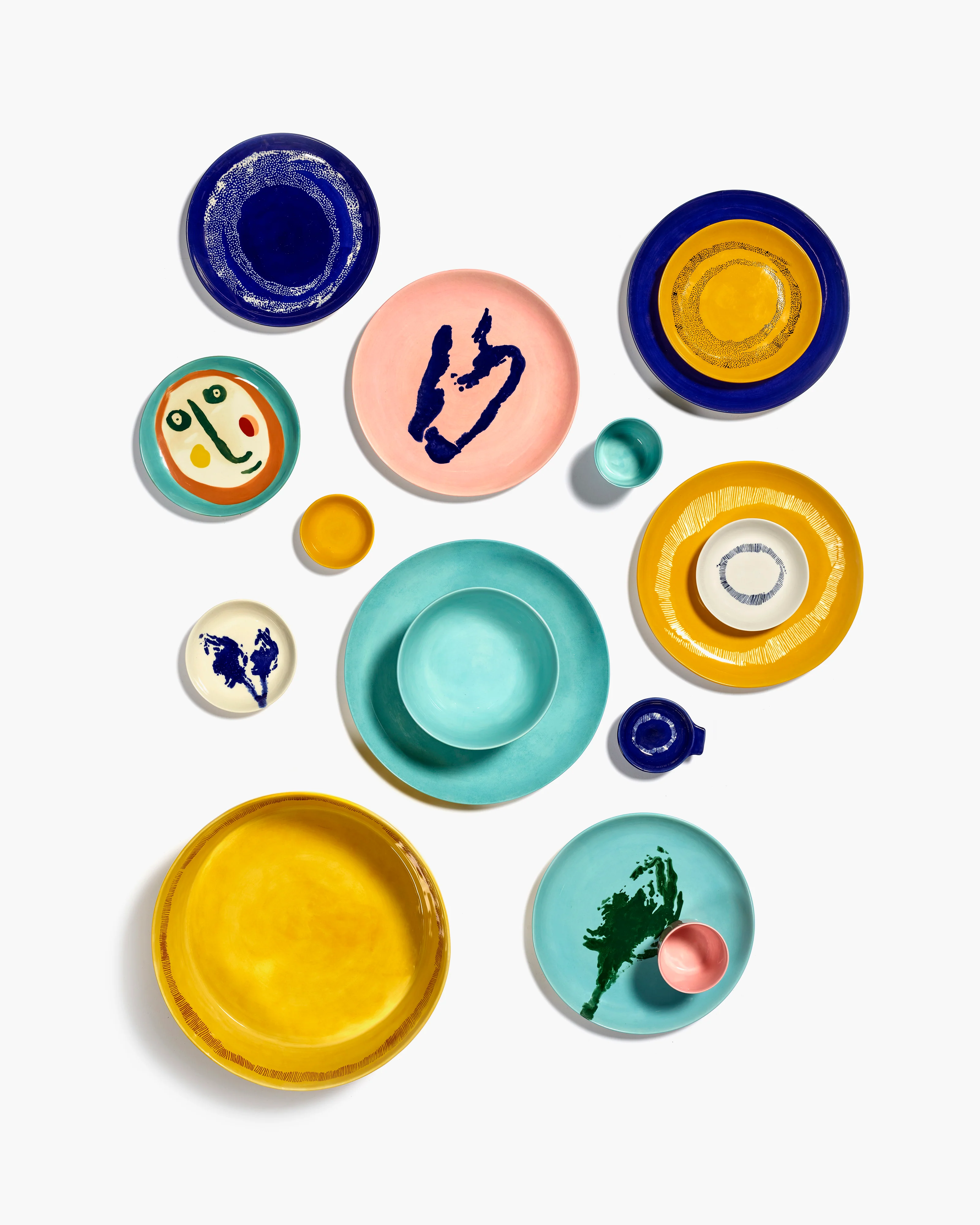 Breakfast plate dark blue - white dots Feast - Image 4