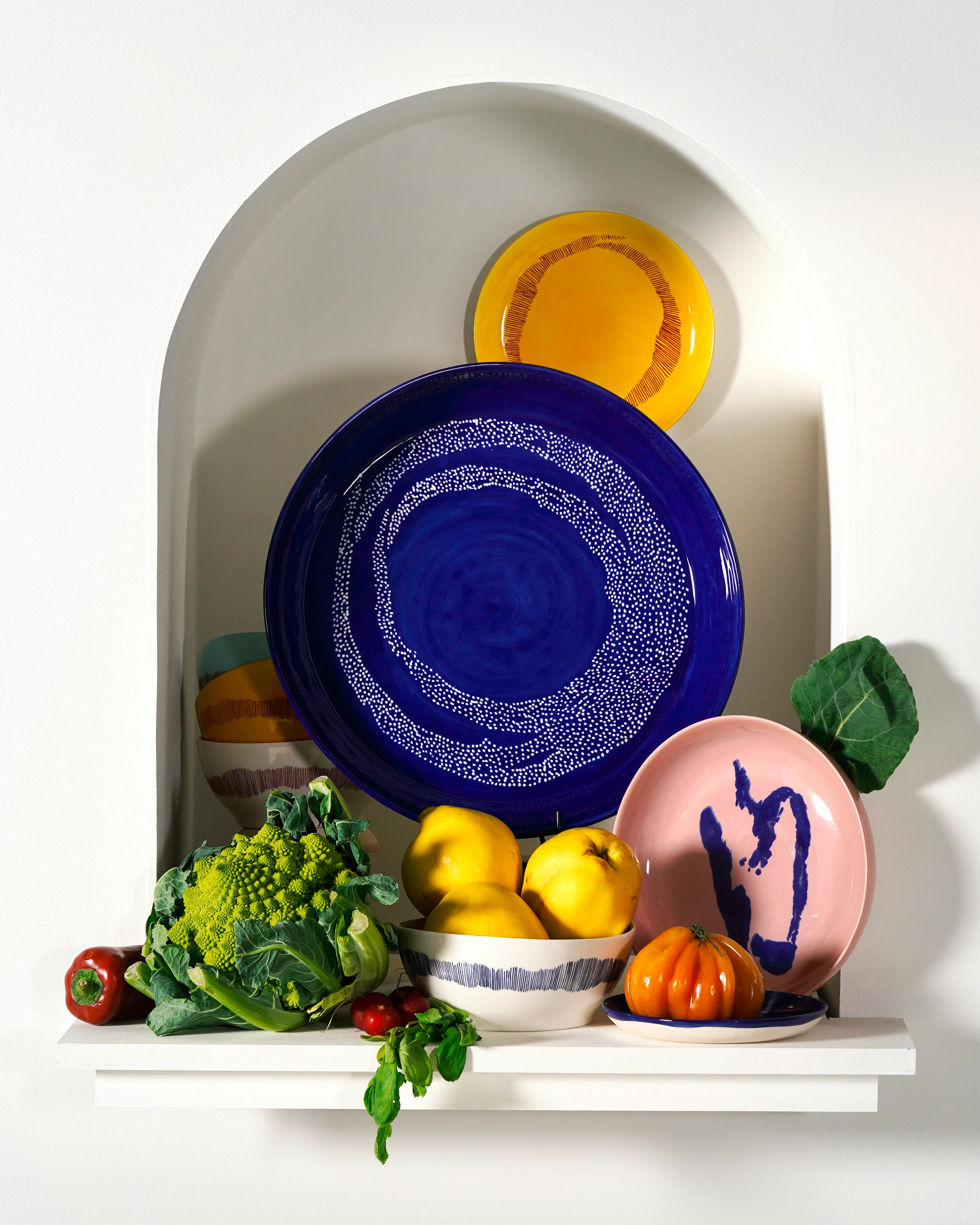 Breakfast plate darkblue - white pepper Feast - Image 3