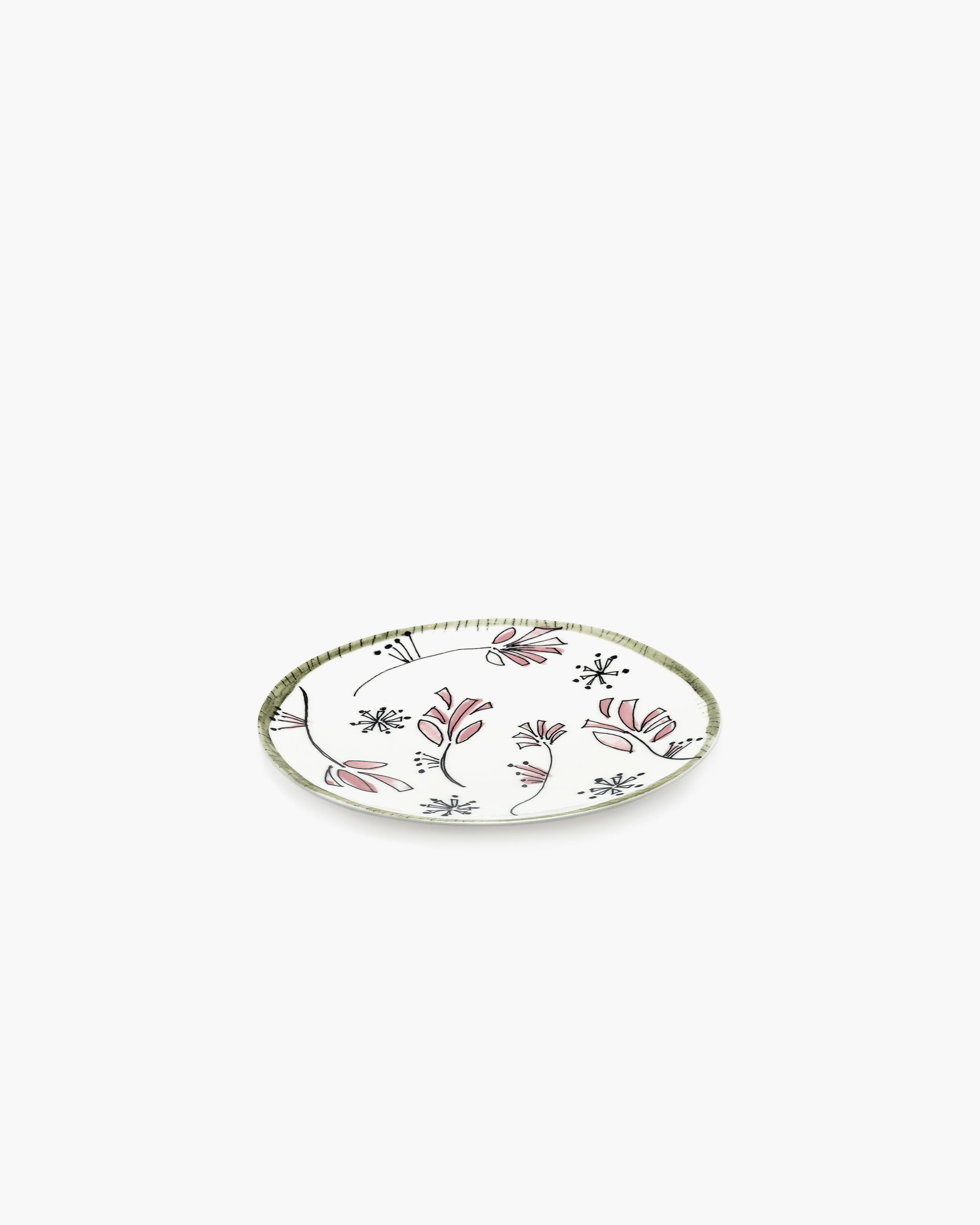 Breakfast plate Fiore rosa Midnight Flowers