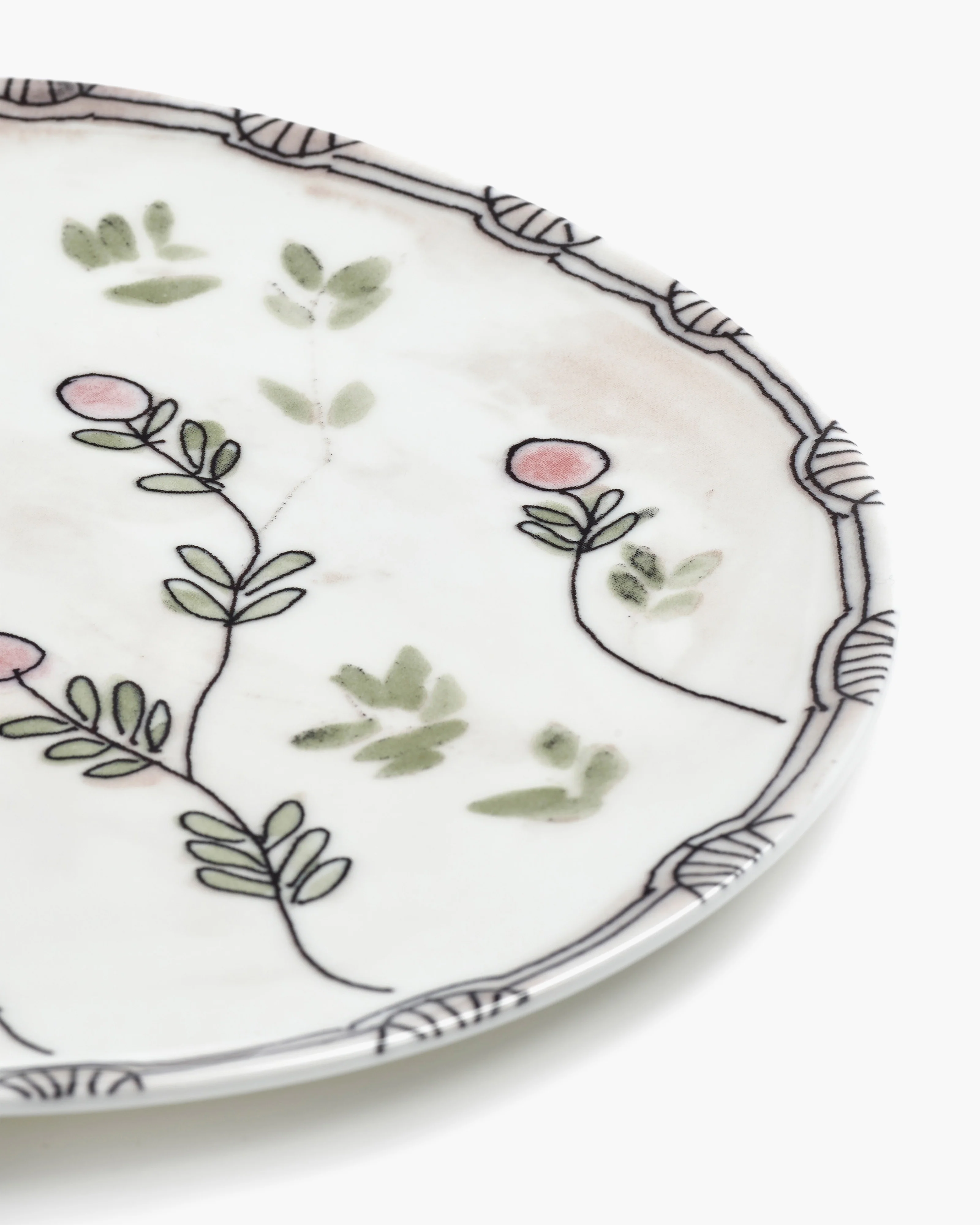 Breakfast plate Mirtillo nude Midnight Flowers - Image 5