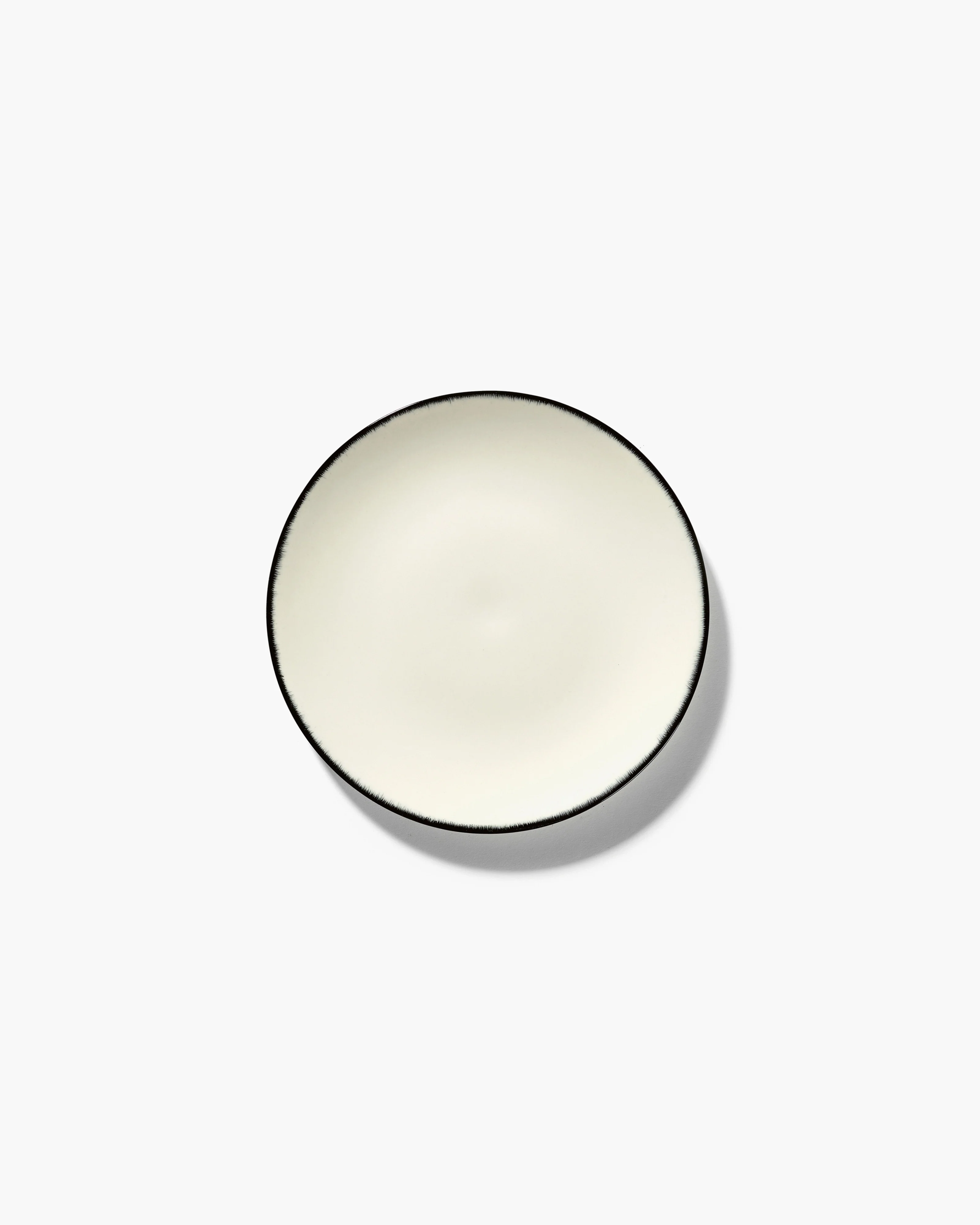 Breakfast plate white/black variation 1 Dé