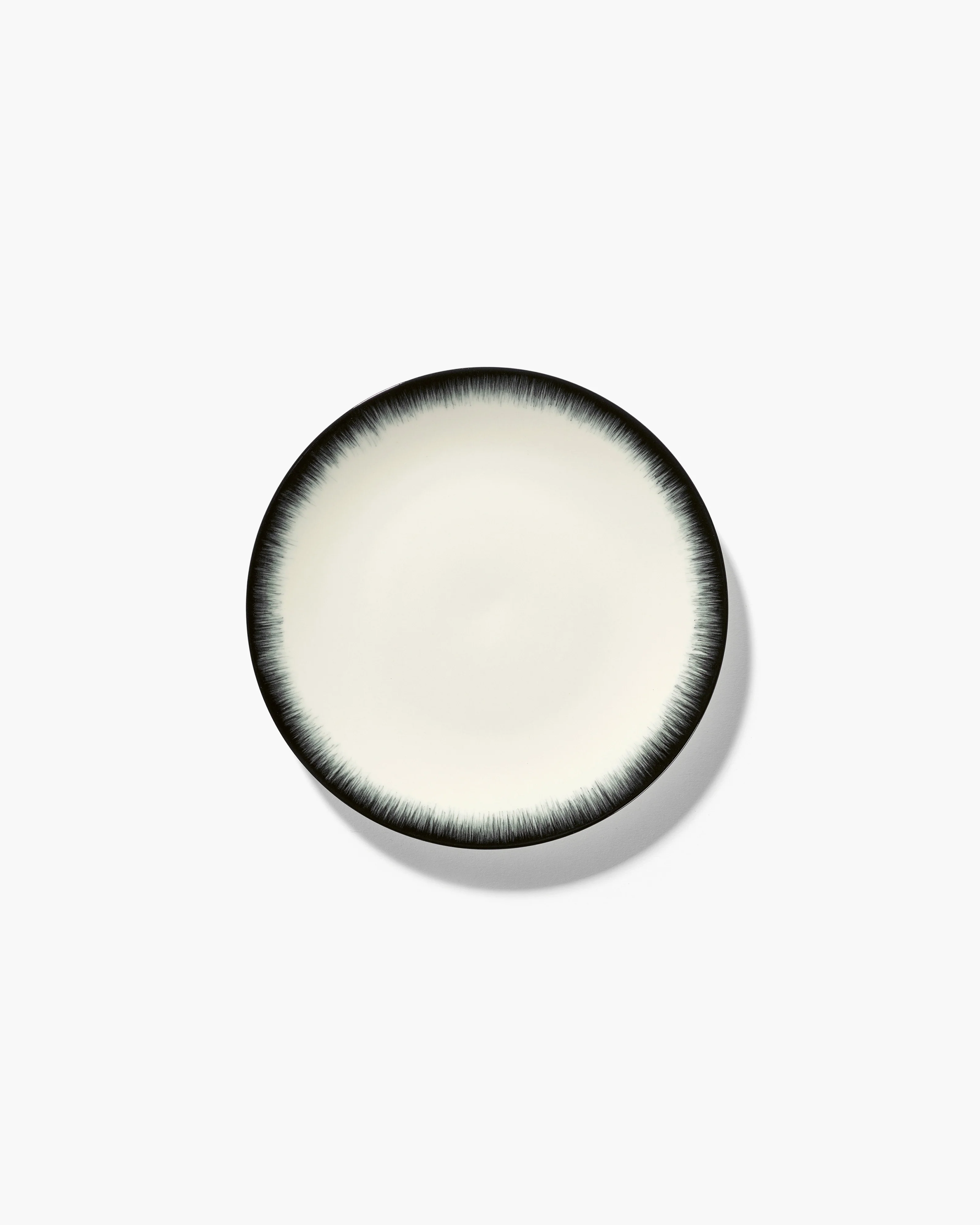 Breakfast plate white/black variation 3 DĂ©
