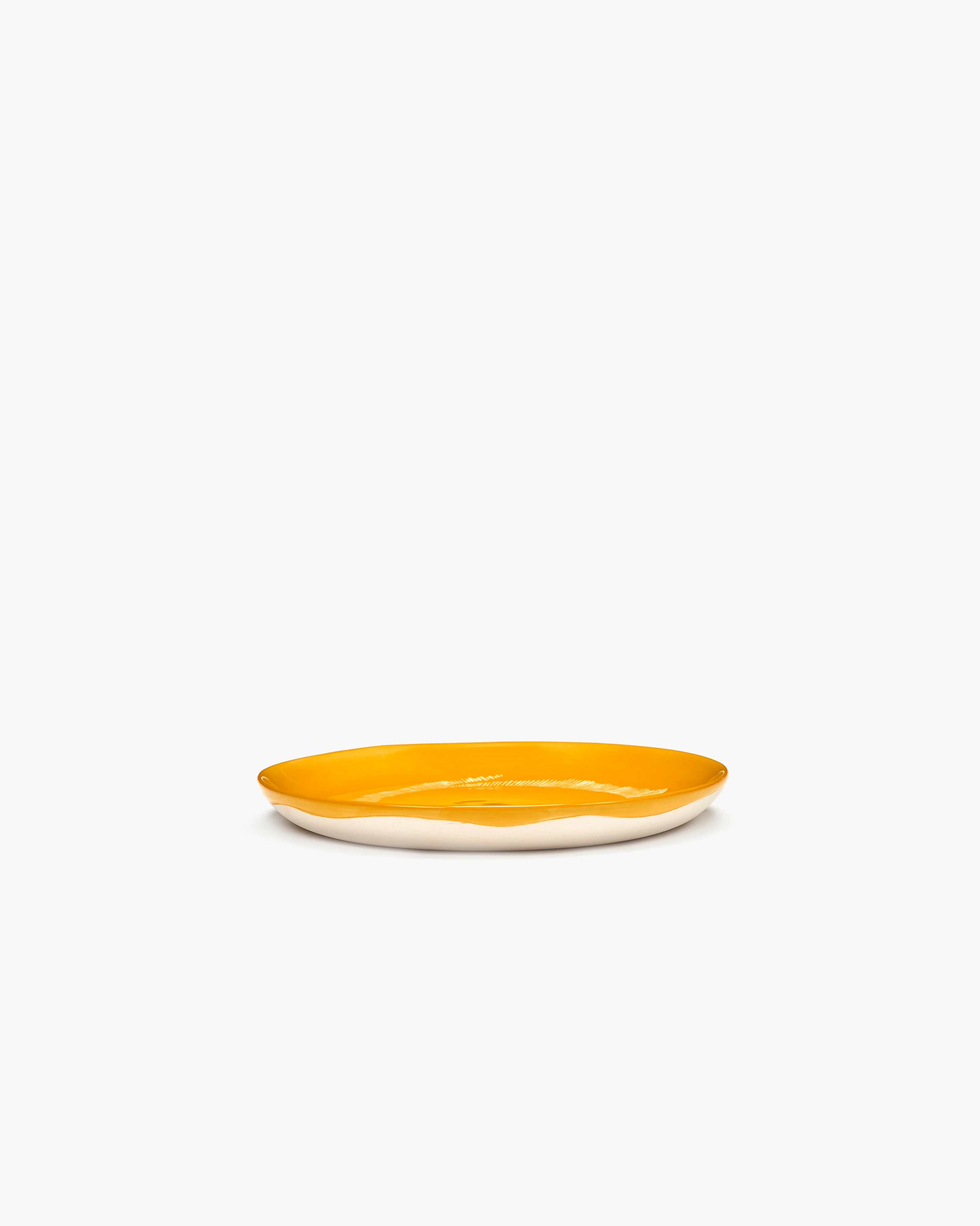 Breakfast plate yellow - white stripes Feast - Image 2