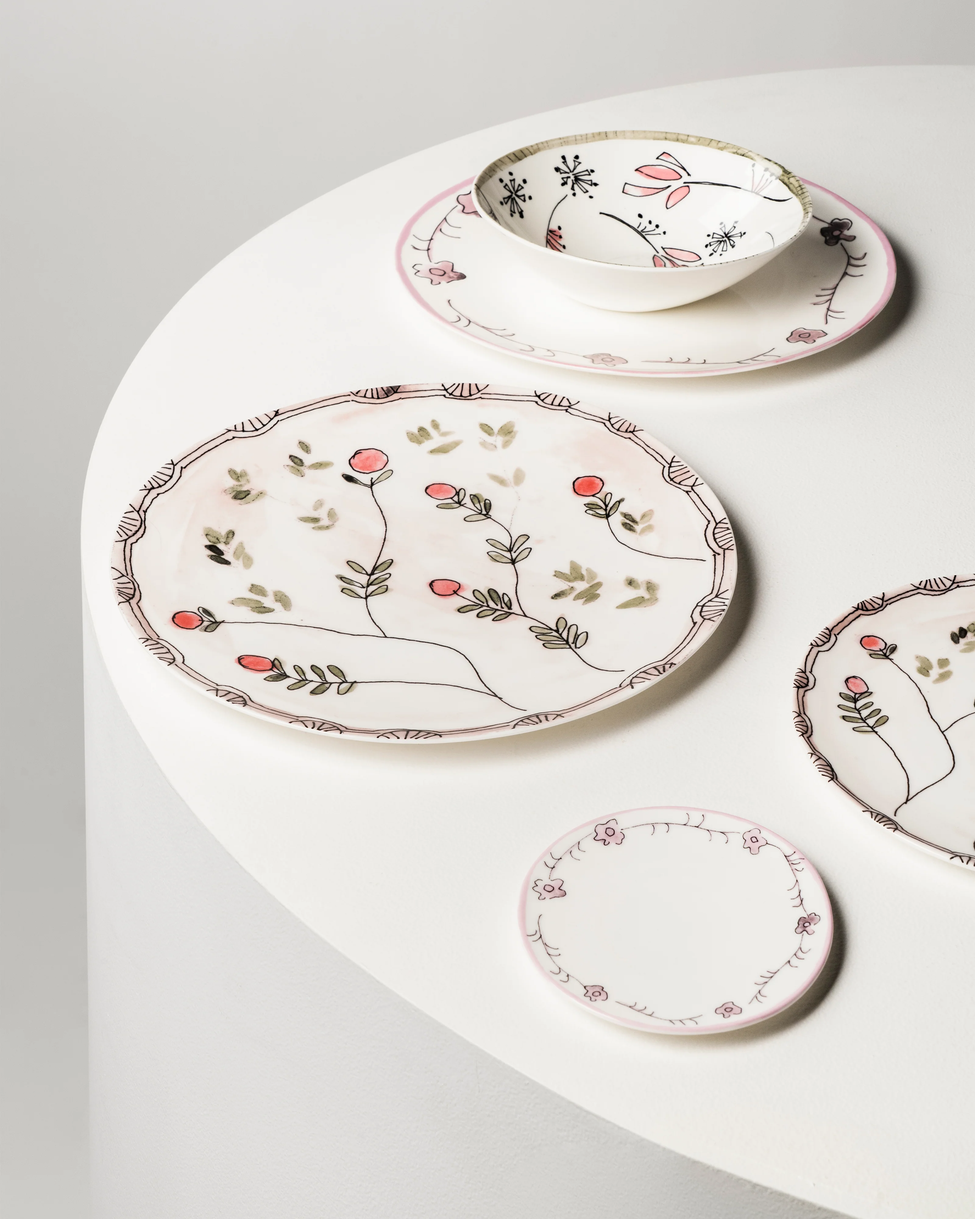 Dessert plate Dark viola Midnight Flowers - Image 2