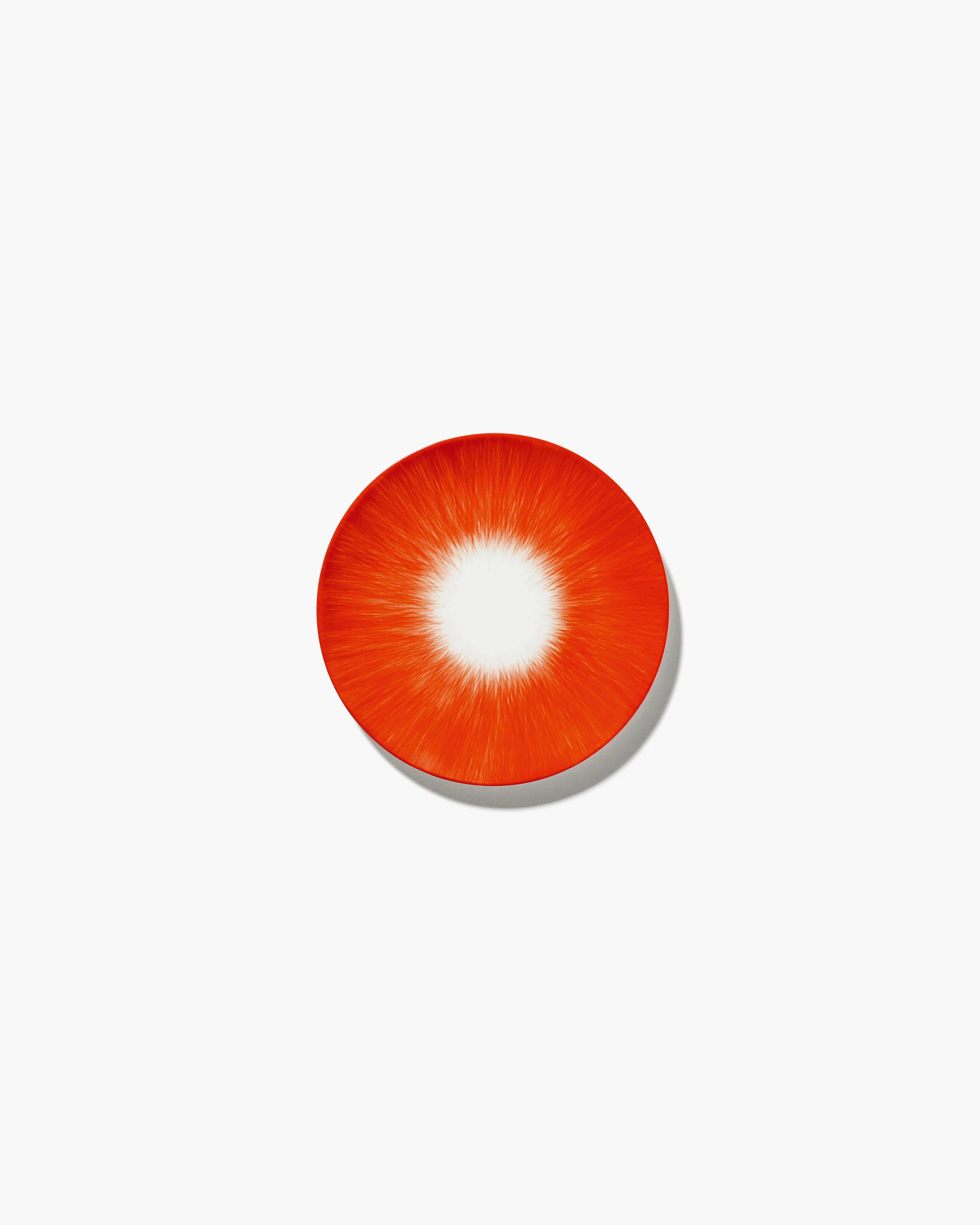 Dessert plate white/red variation 5 Dé