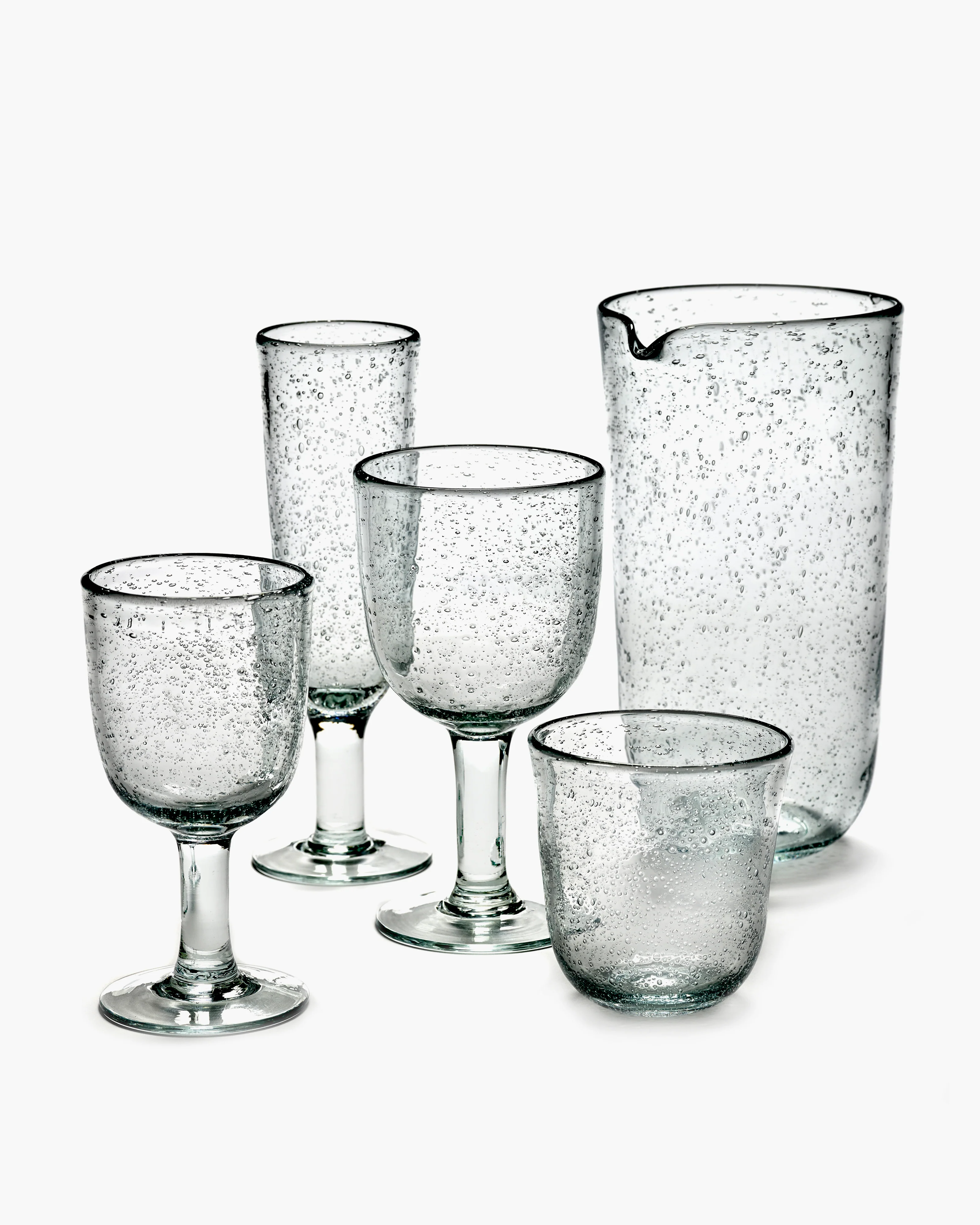 Red wine glass transparent with bubbles Pure - Image 4