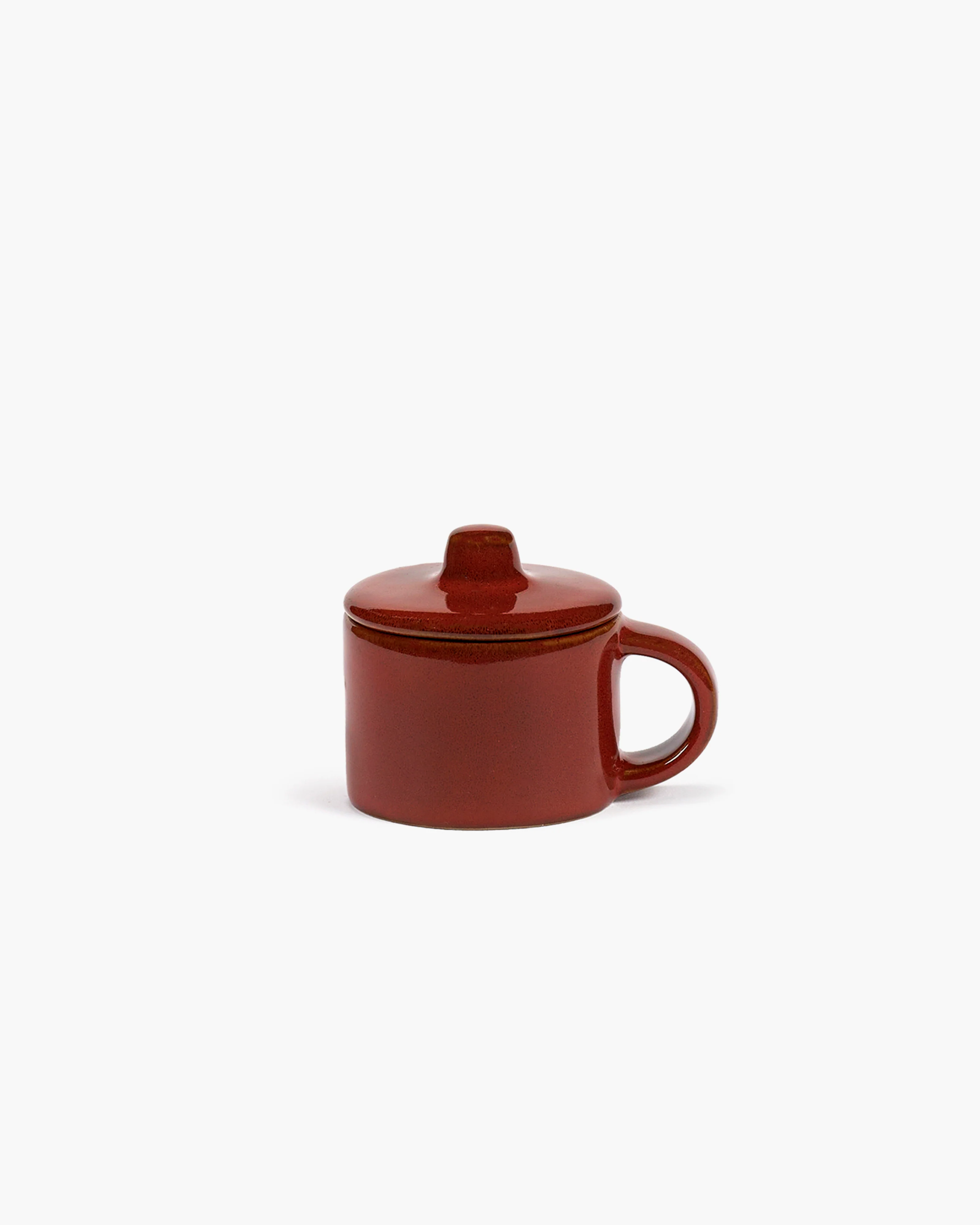 Ristretto cup with lid venetian red La Mère
