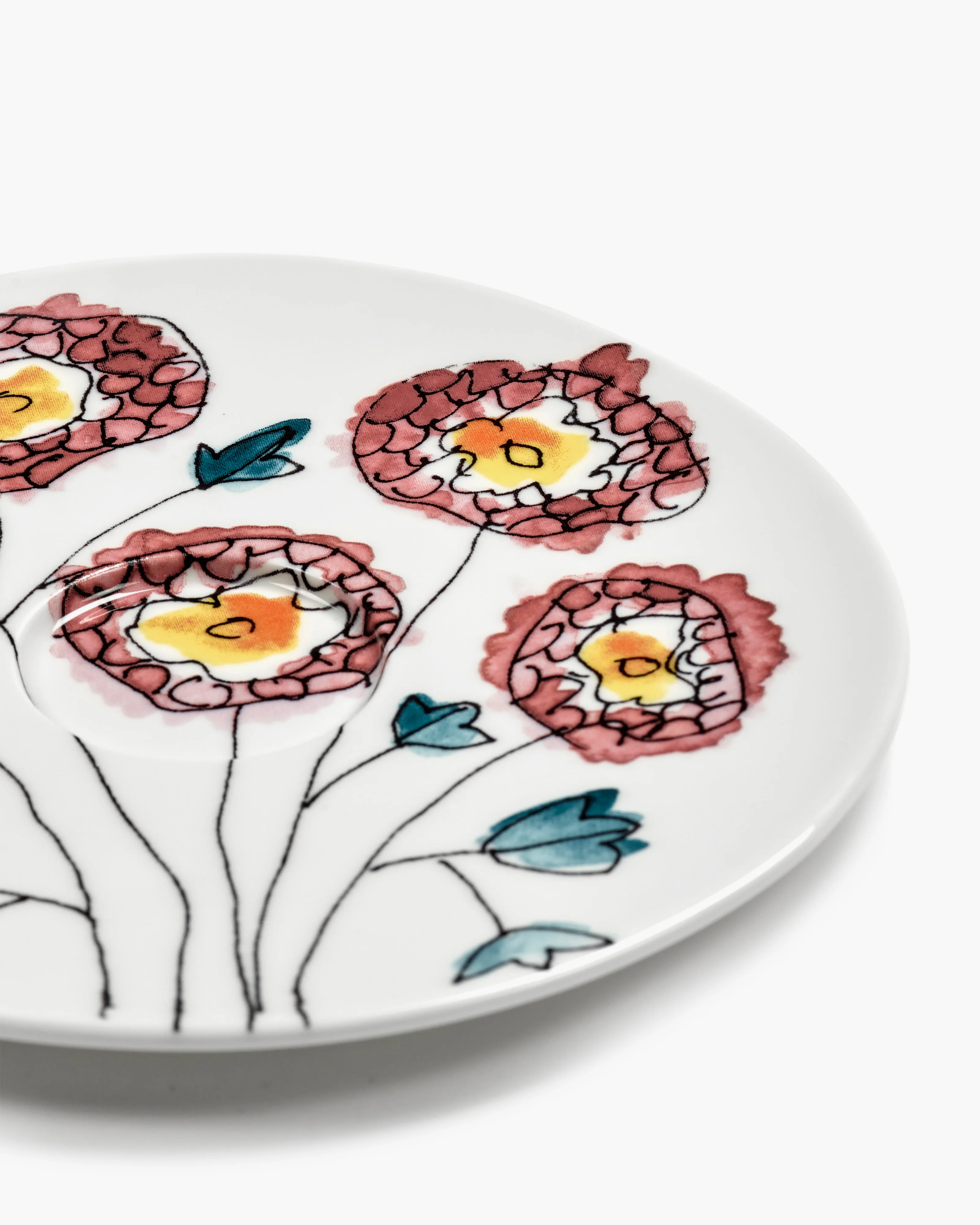 Saucer cappuccino cup Anemone milk Midnight Flowers - Image 5