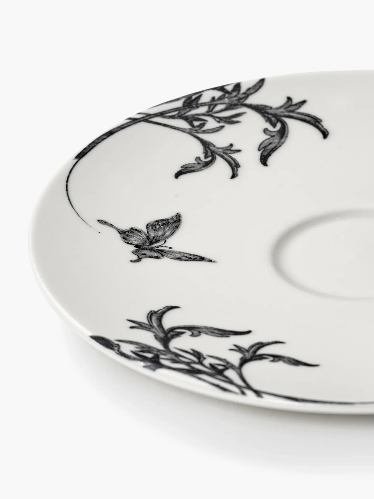 Saucer cappuccino cup butterfly white - black ballet Unity - Image 5