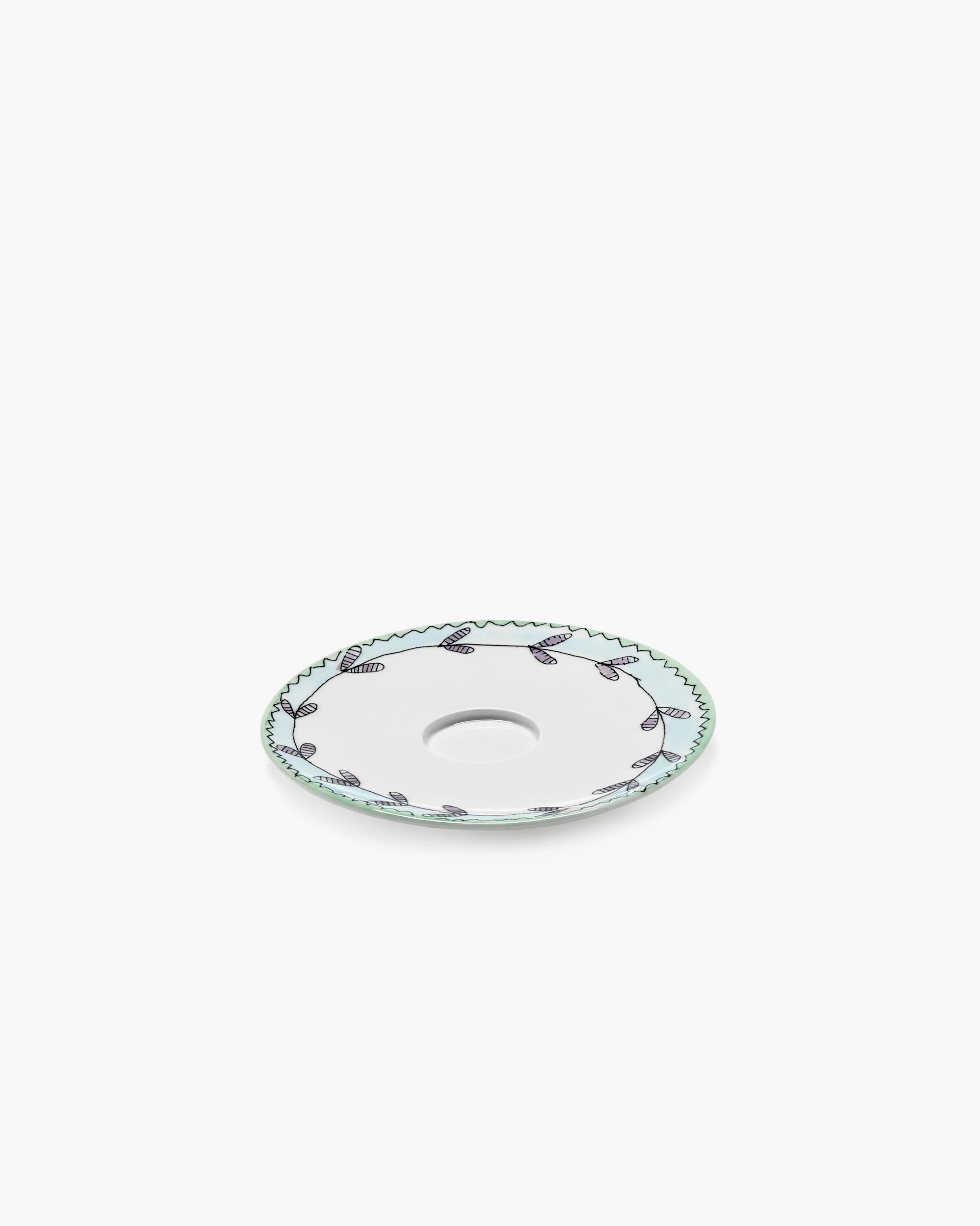 Saucer coffee cup high Blossom milk Midnight Flowers