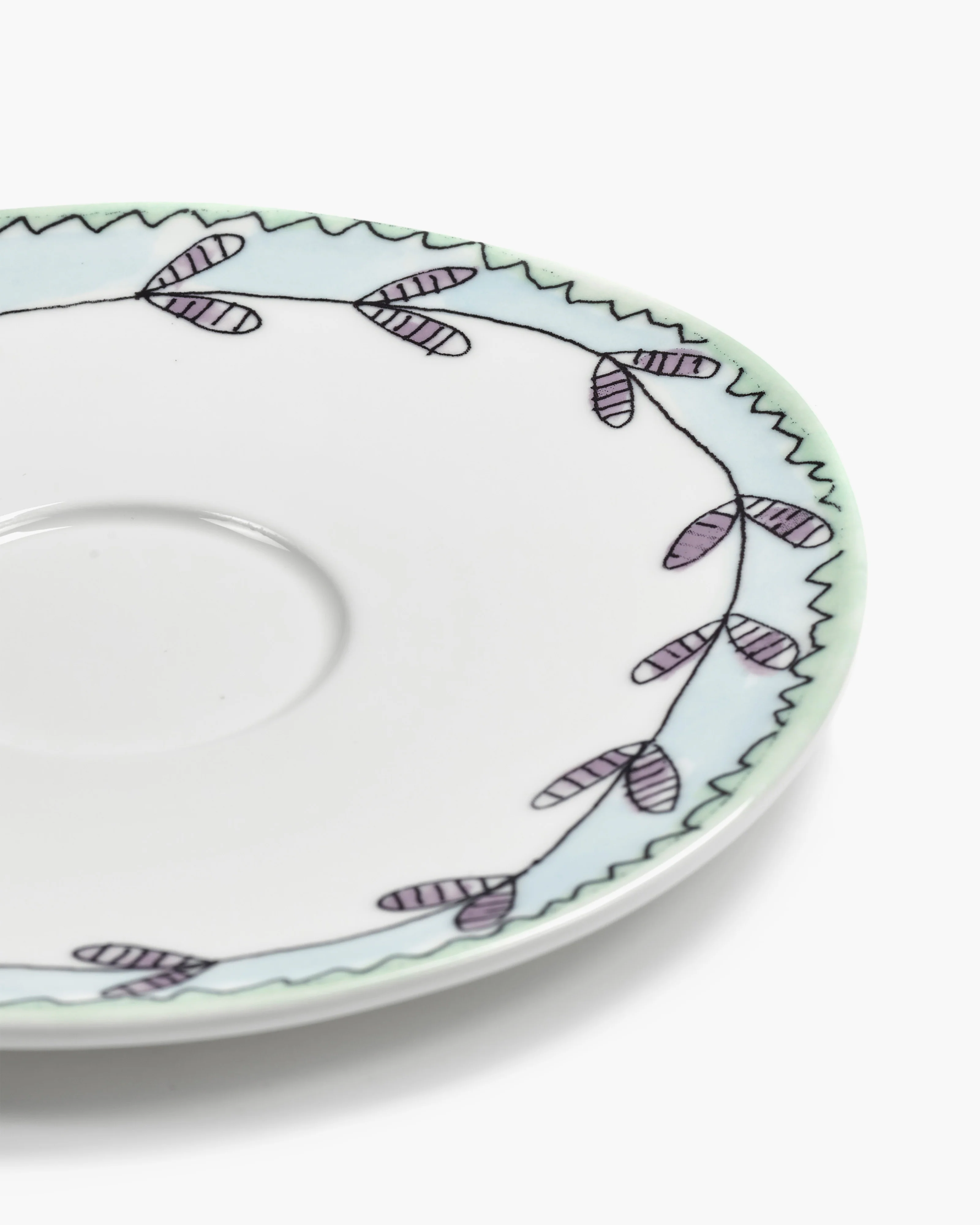 Saucer coffee cup high Blossom milk Midnight Flowers - Image 4
