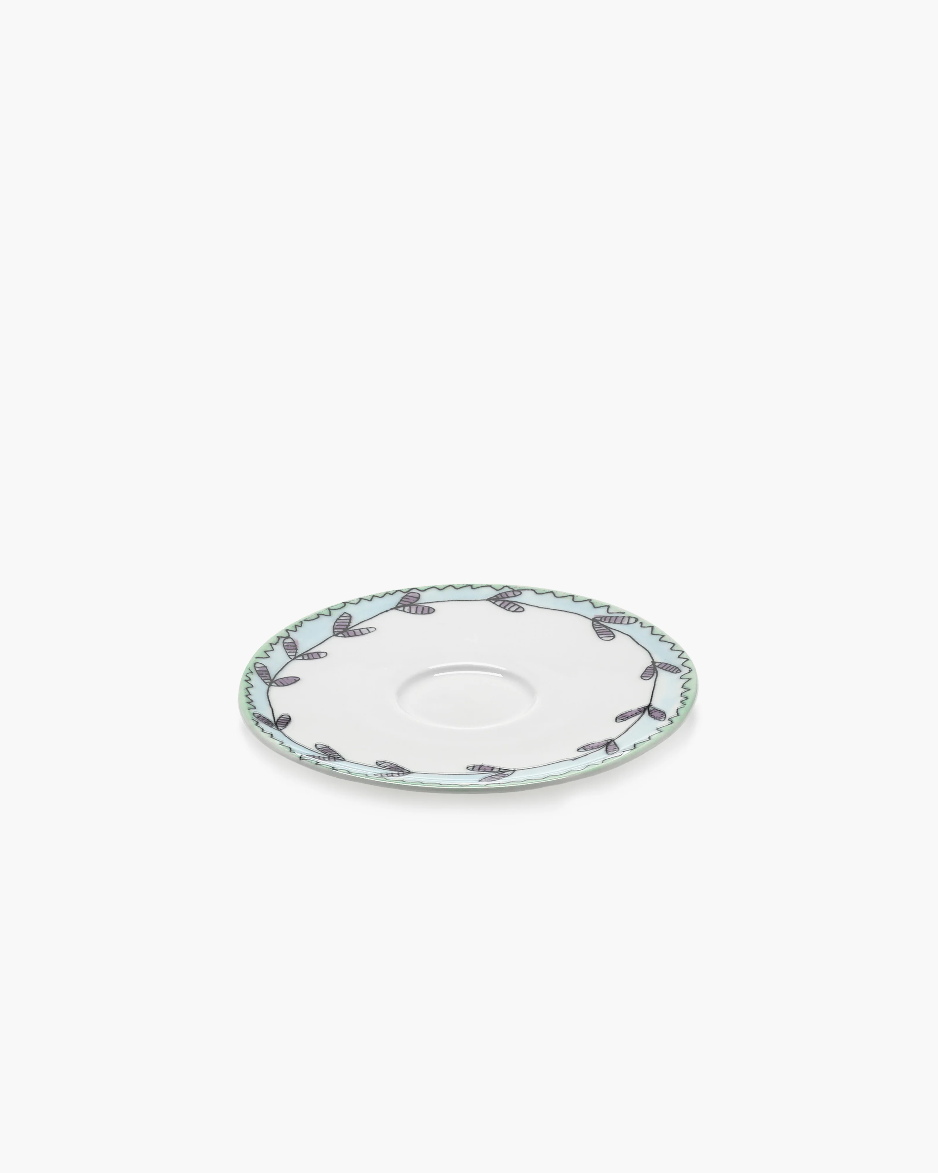 Saucer coffee cup low Blossom milk Midnight Flowers