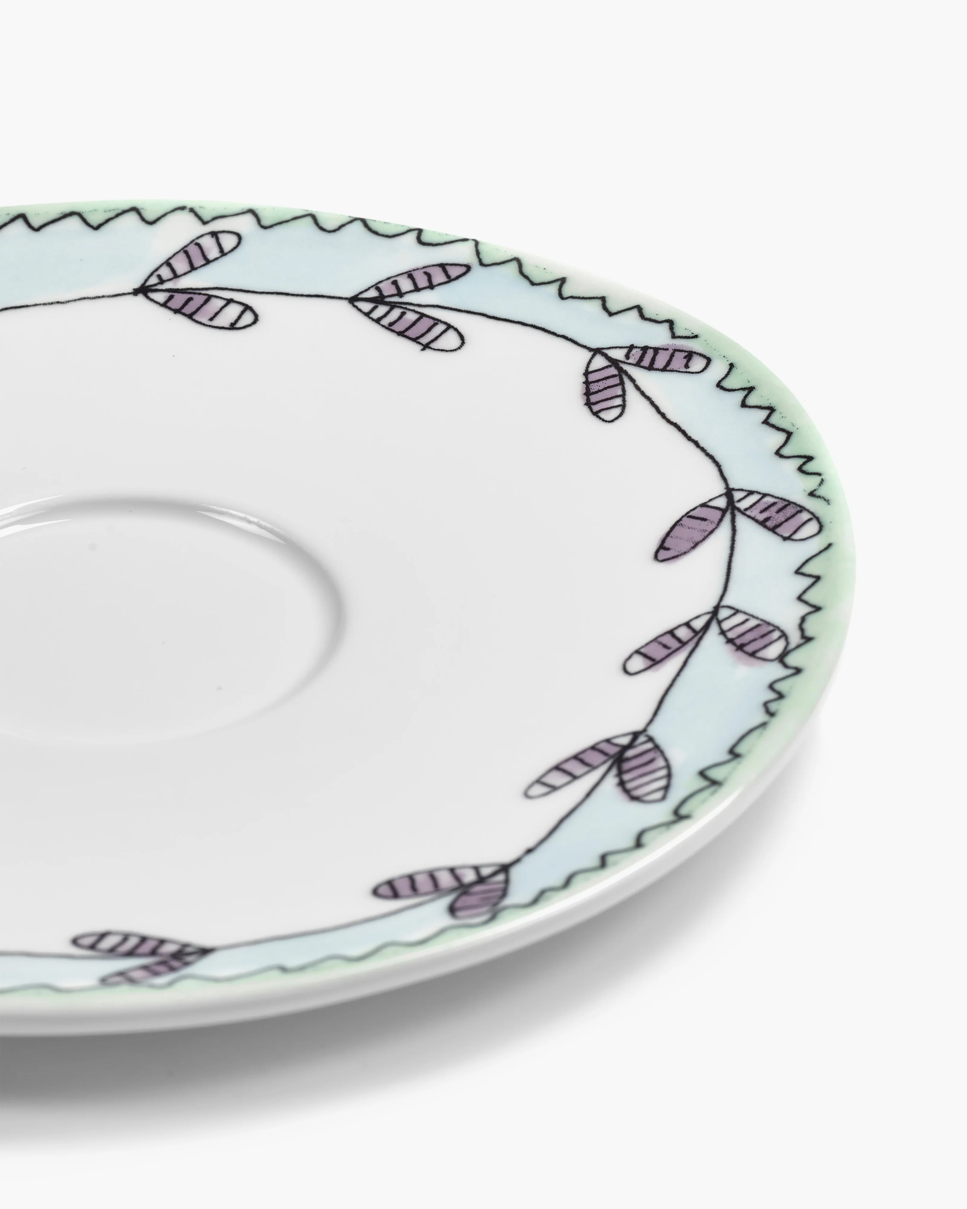 Saucer coffee cup low Blossom milk Midnight Flowers - Image 5