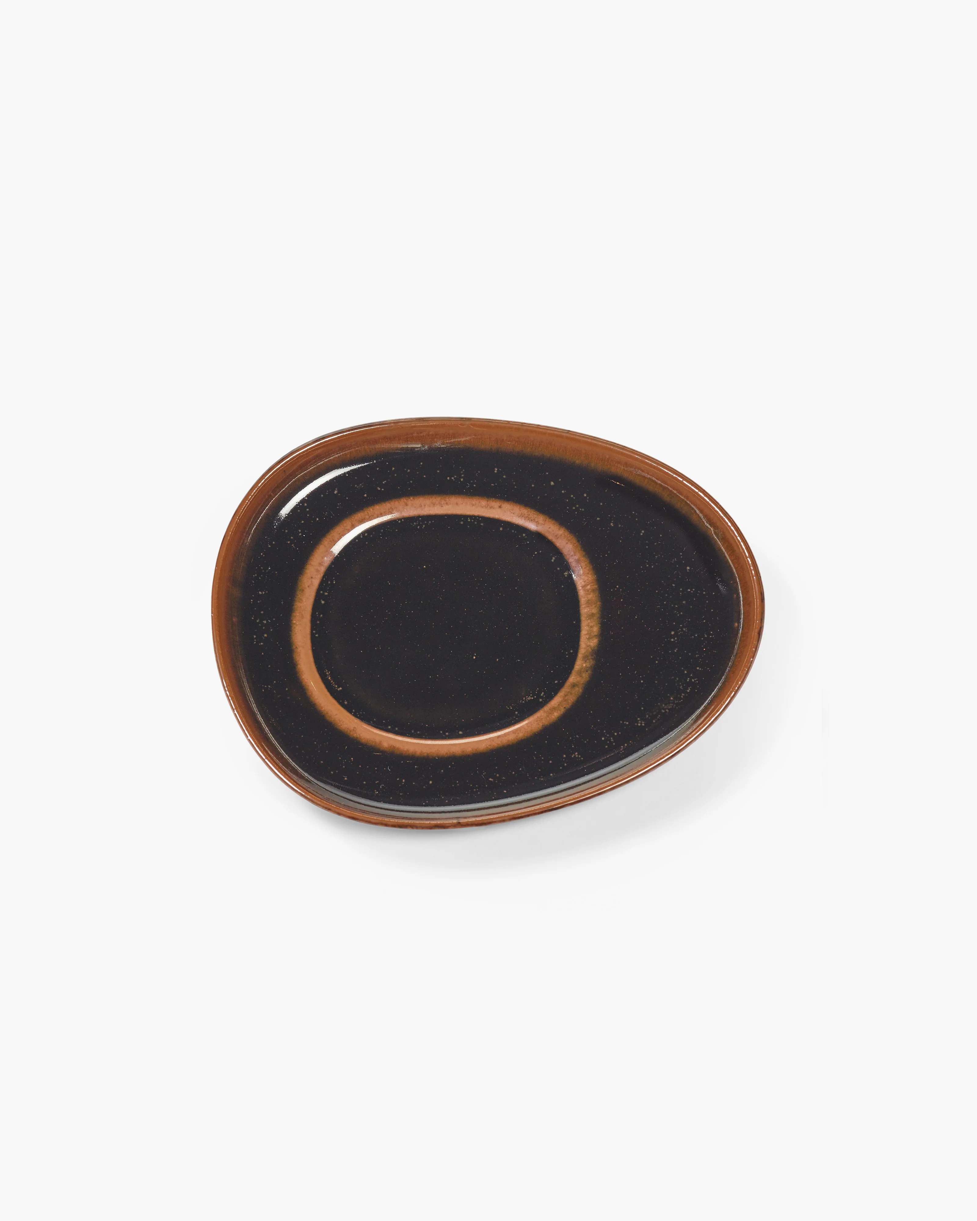 Saucer for  coffee cup dark brown Out of lines - Image 2