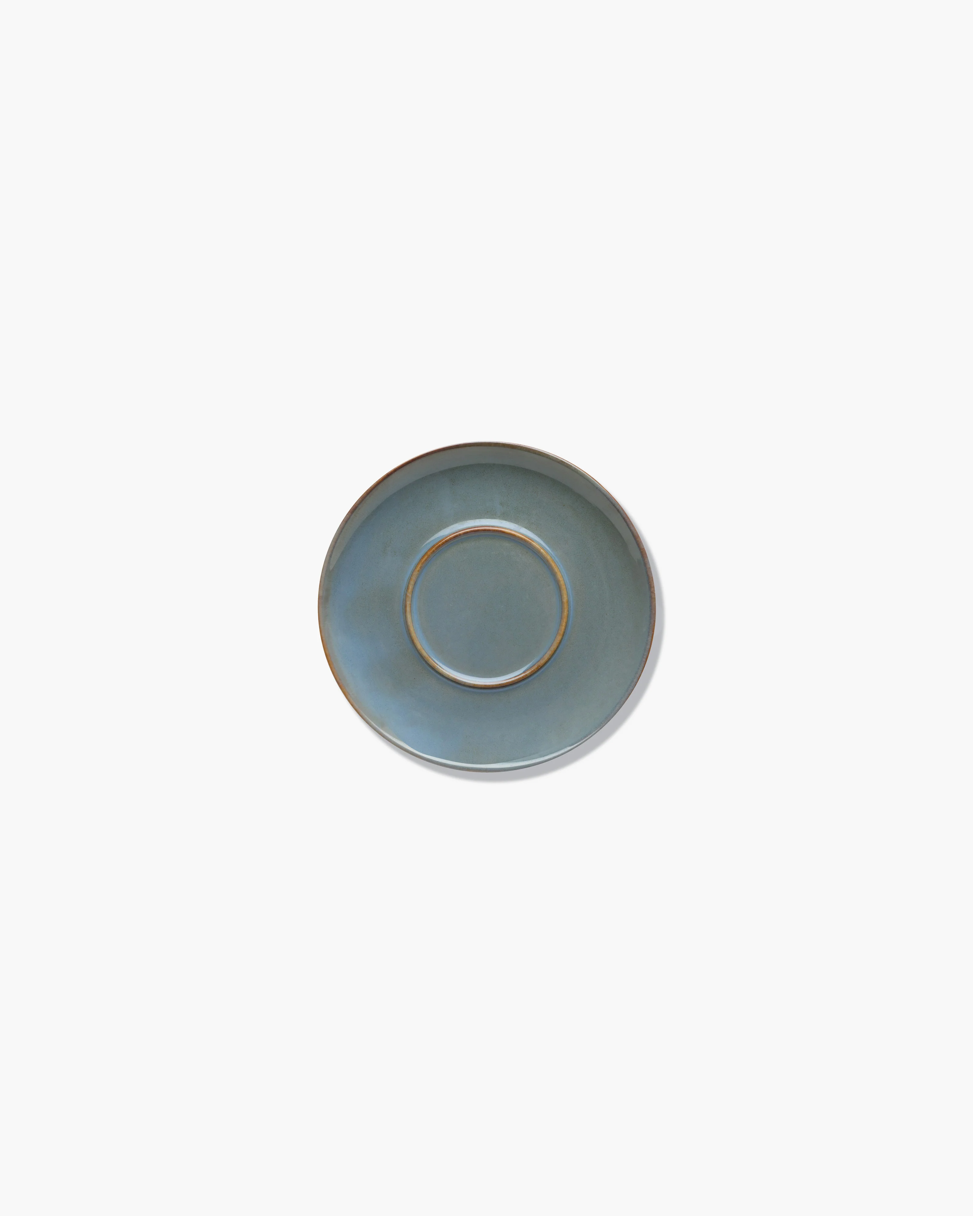 Saucer for espresso cup smoky blue/rust Terres de rêves