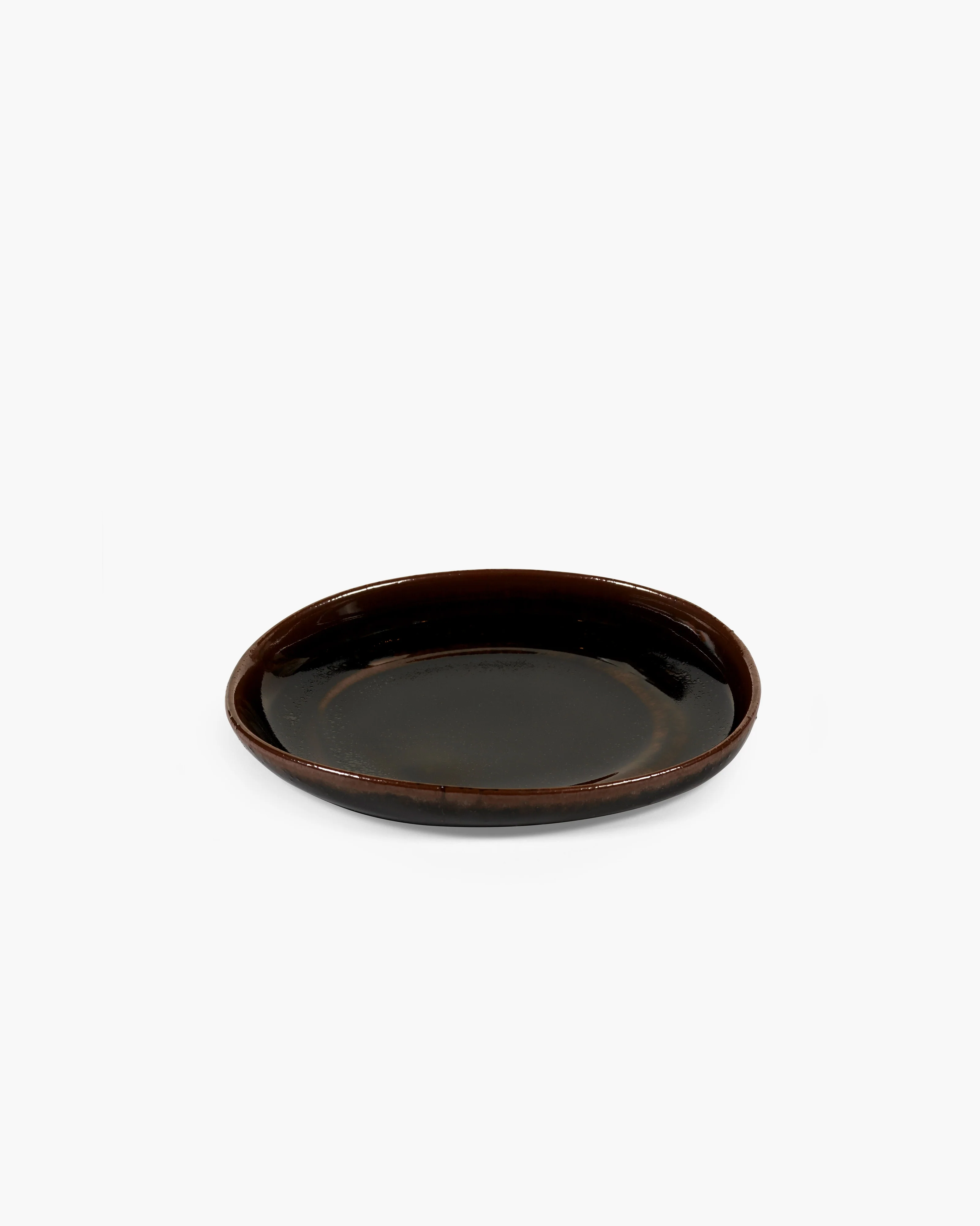 Saucer for mug dark brown Out of lines