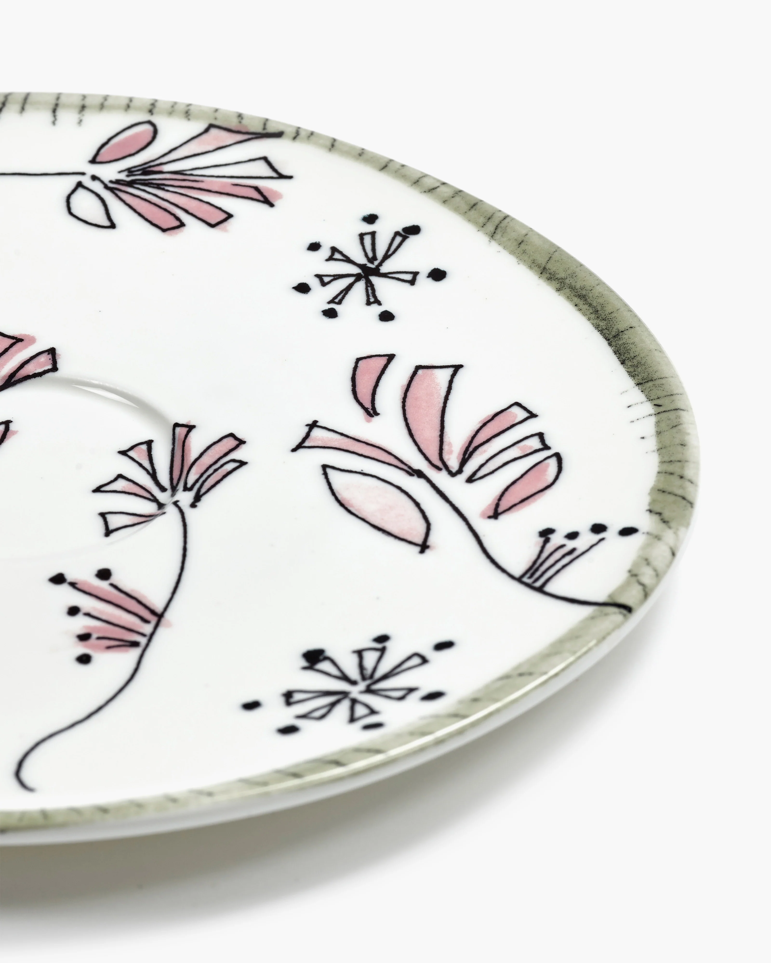 Saucer soup bowl Fiore rosa Midnight Flowers - Image 4