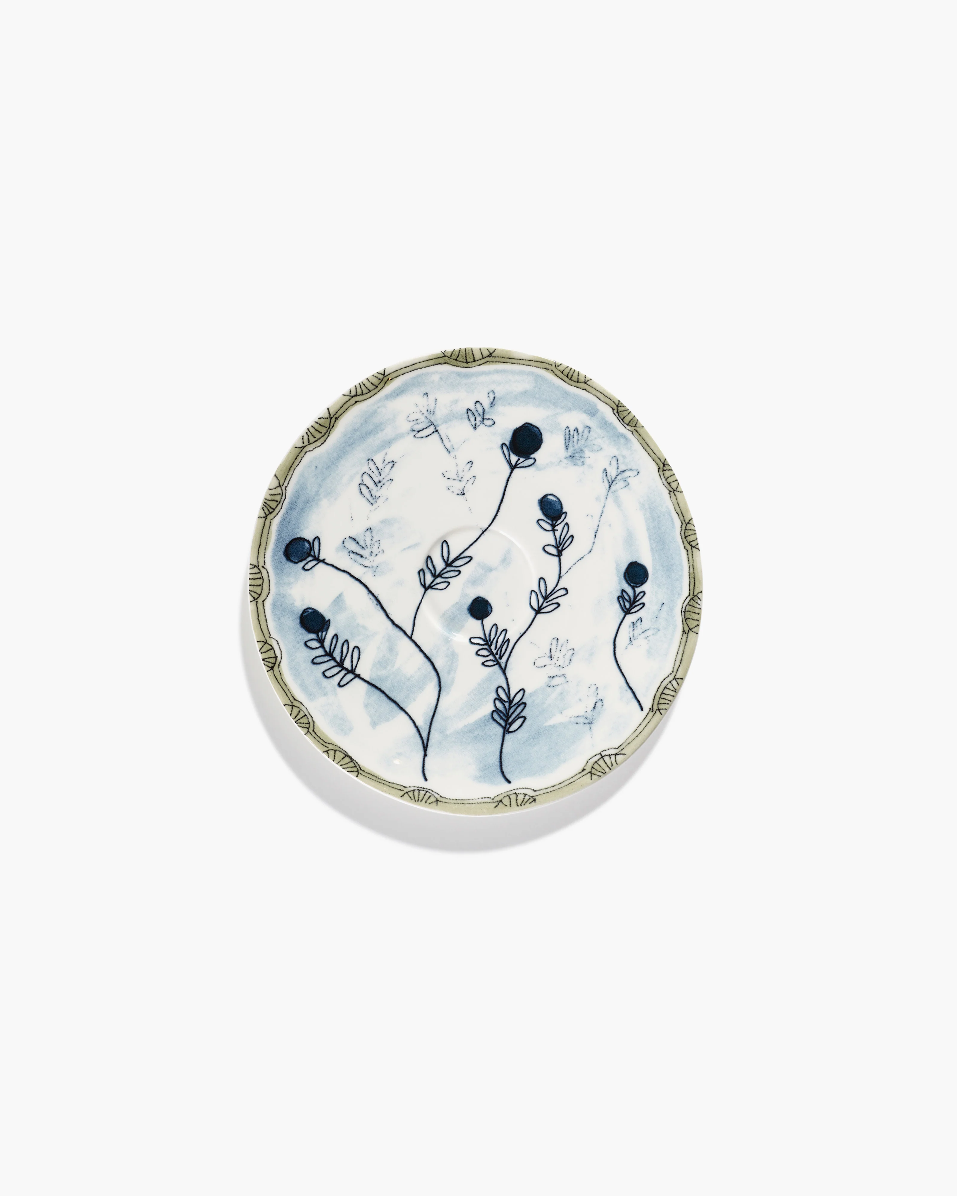 Saucer soup bowl Mirtillo tea Midnight Flowers - Image 3