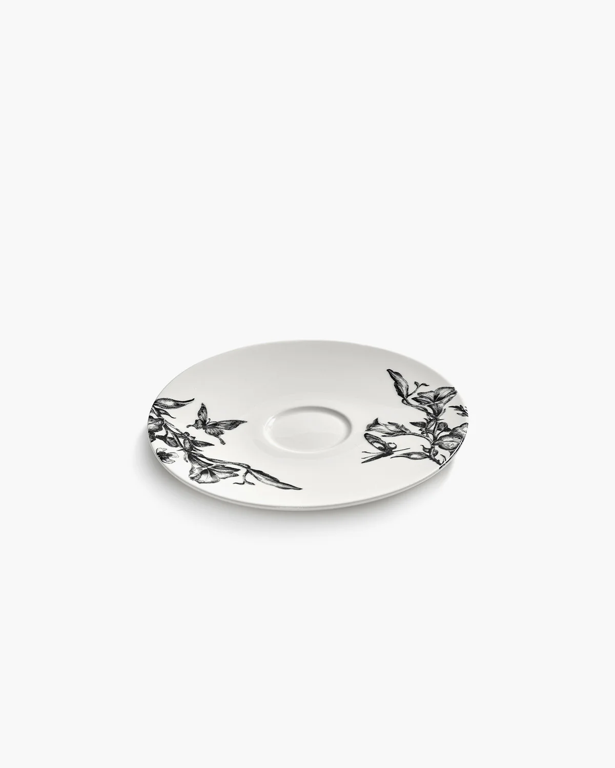 Saucer tea cup magical blossom white - black Unity