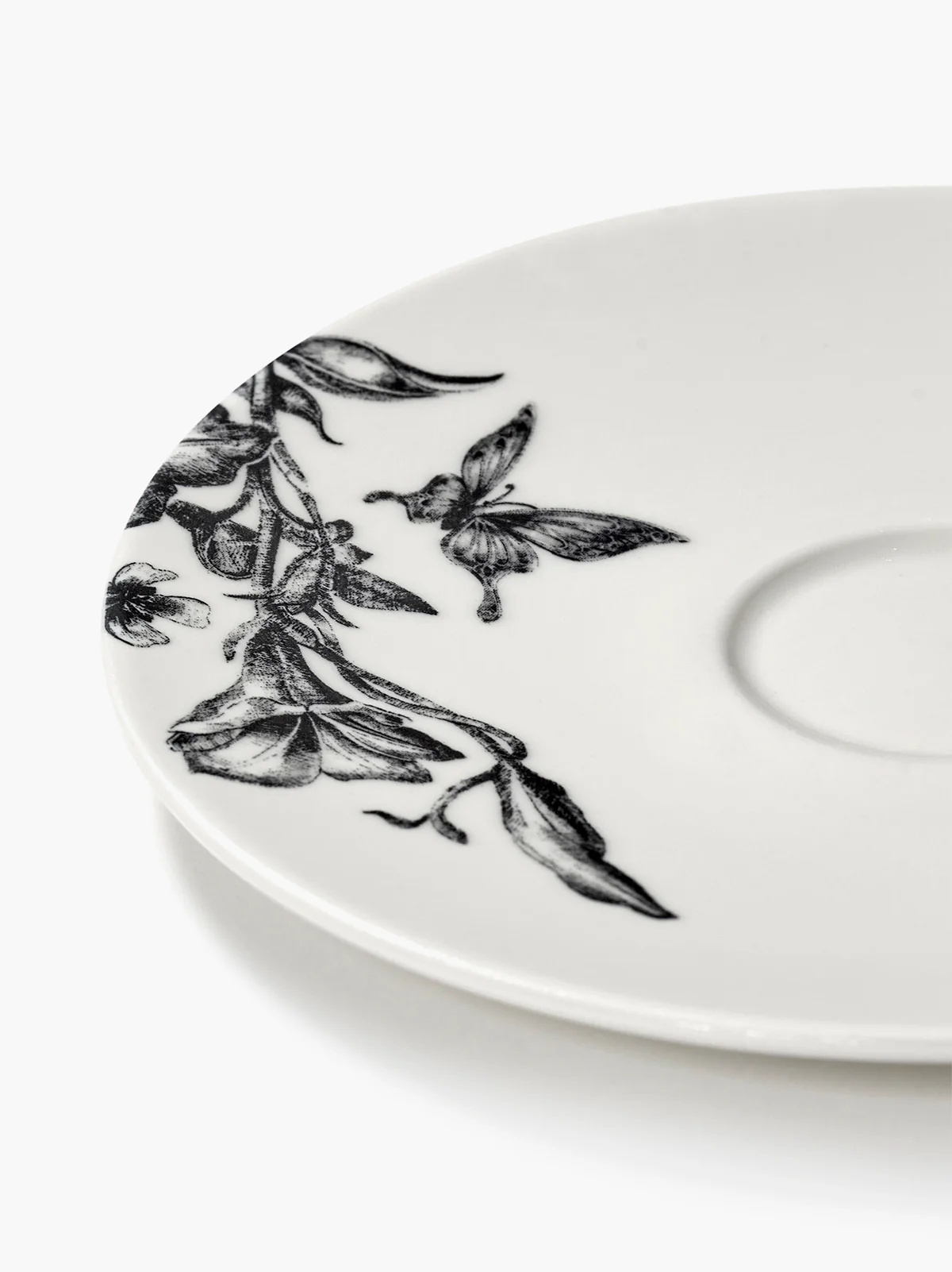 Saucer tea cup magical blossom white - black Unity - Image 5