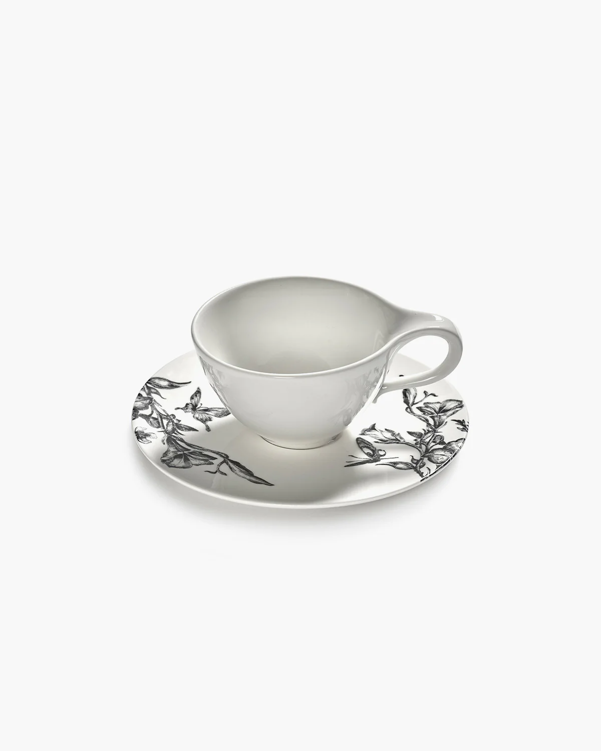 Saucer tea cup magical blossom white - black Unity - Image 7