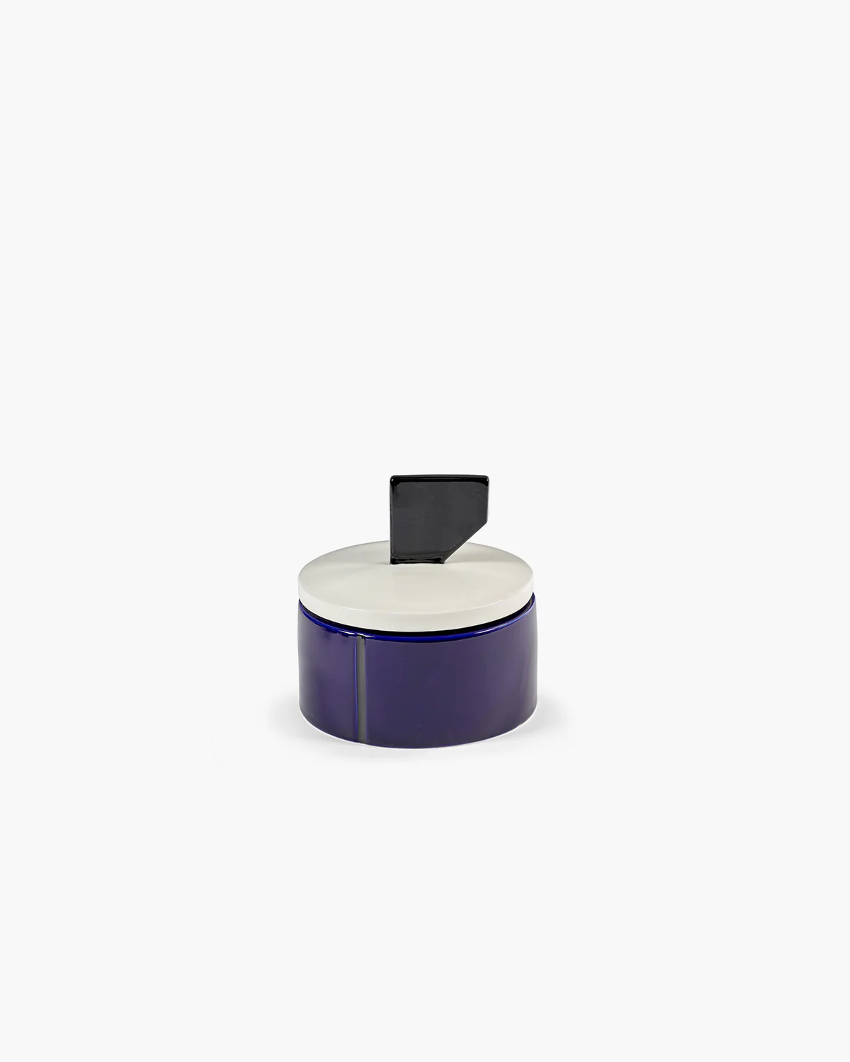 Scented candle L blue - black Candela 01